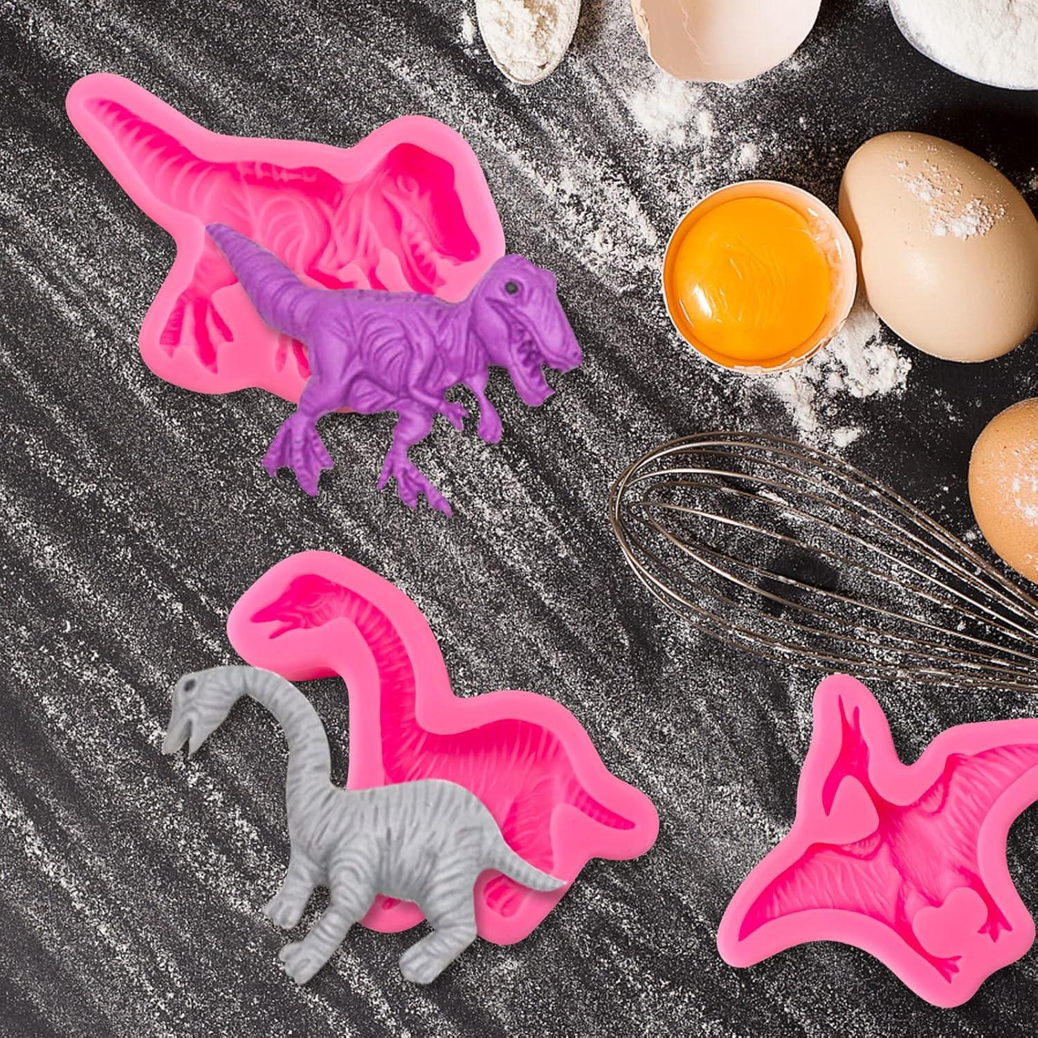 Moldes de Silicona de Dinosaurio Rainmae - 7 Piezas 3D