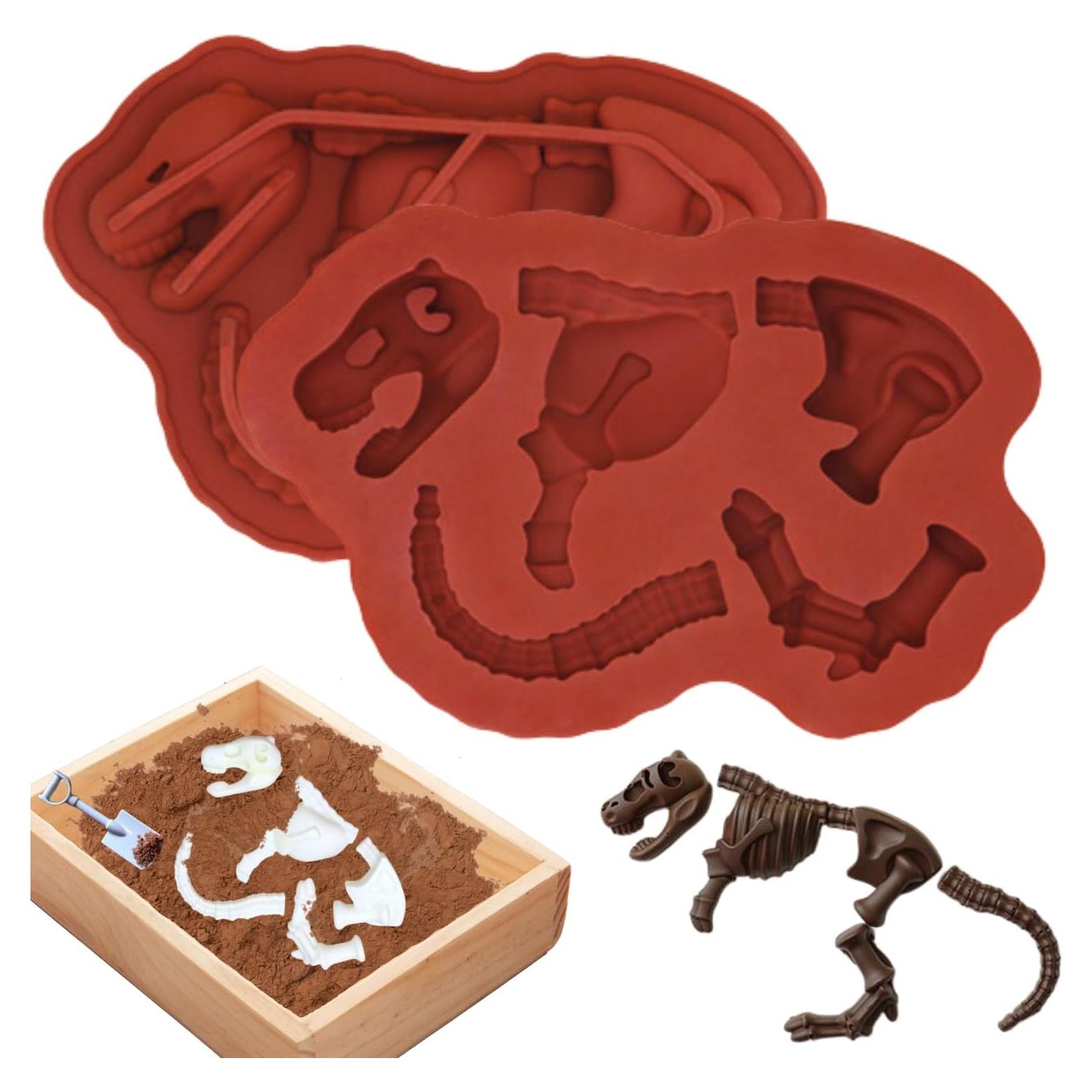 Molde de Chocolate de Dinosaurio Crethinkaty - Silicona Antiadherente