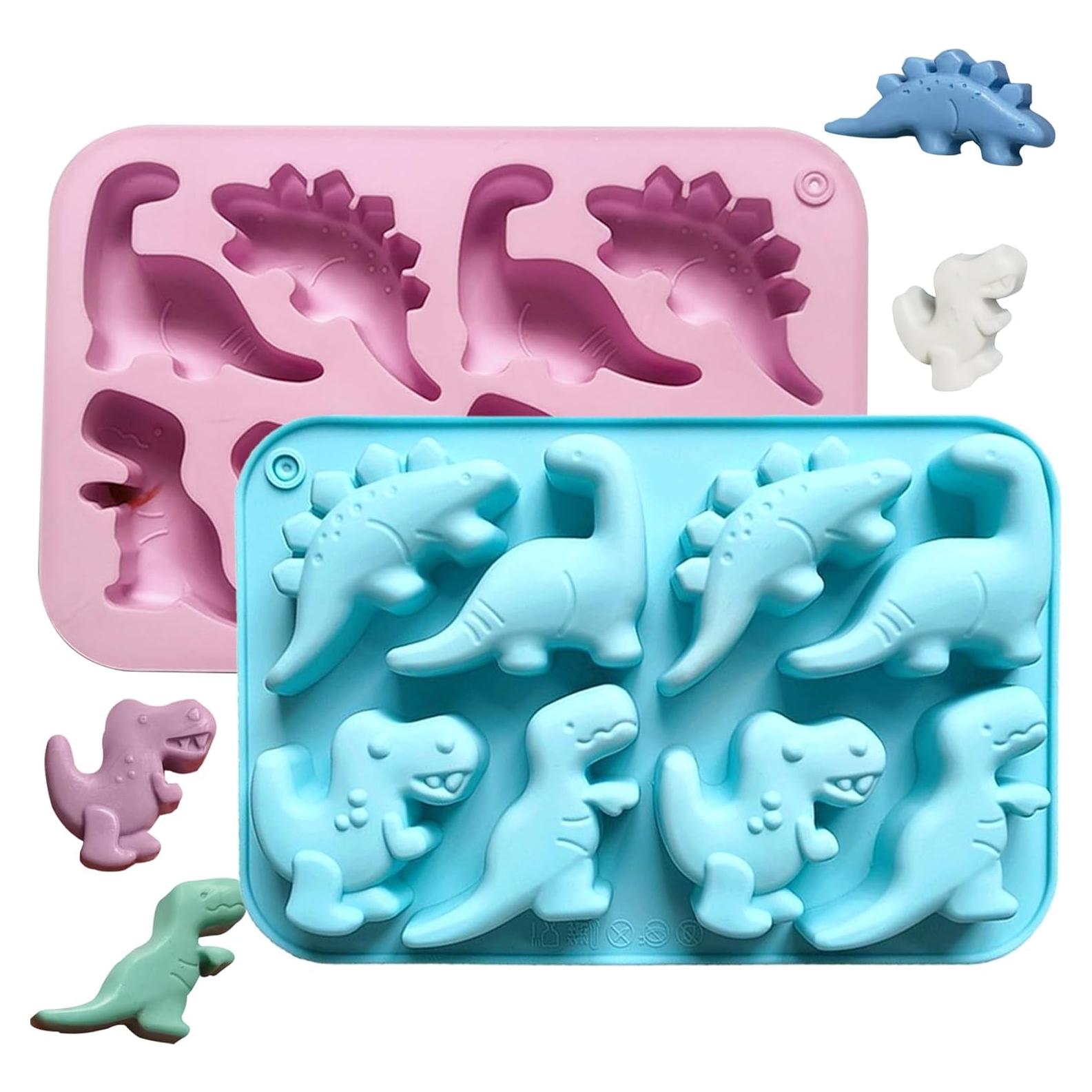 Juego de Moldes de Silicona de Dinosaurio Smidaben 2 Piezas