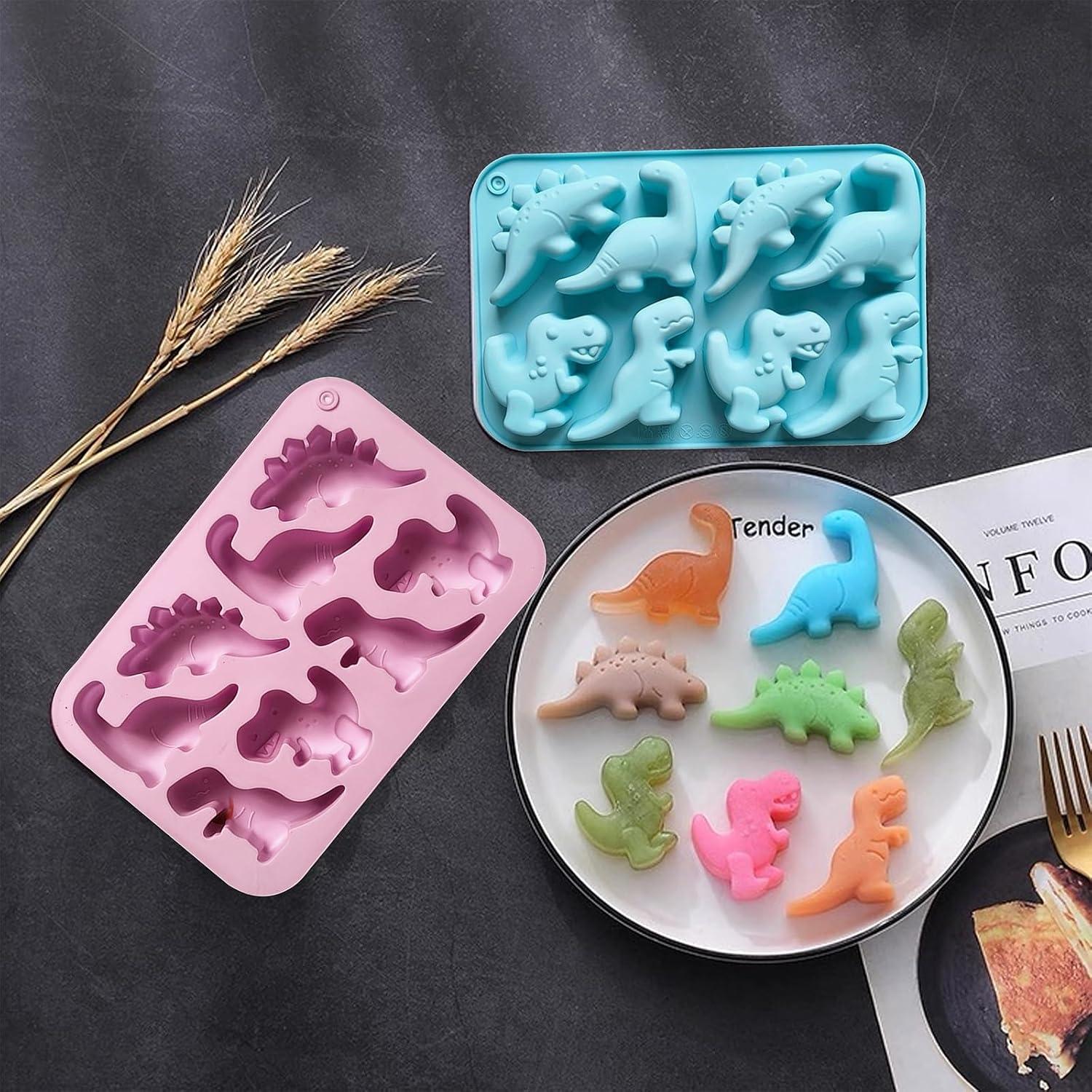 Juego de Moldes de Silicona de Dinosaurio Smidaben 2 Piezas