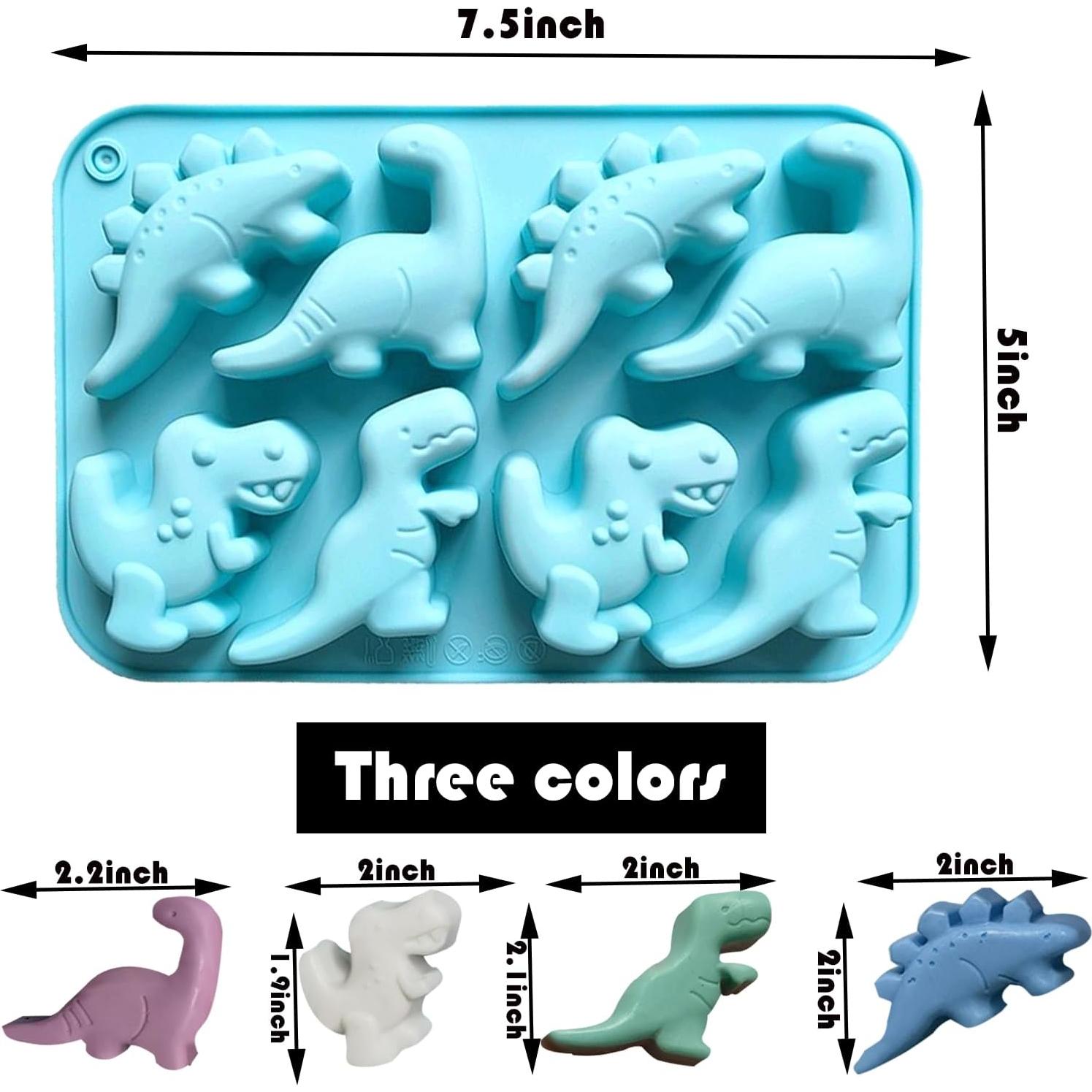 Juego de Moldes de Silicona de Dinosaurio Smidaben 2 Piezas