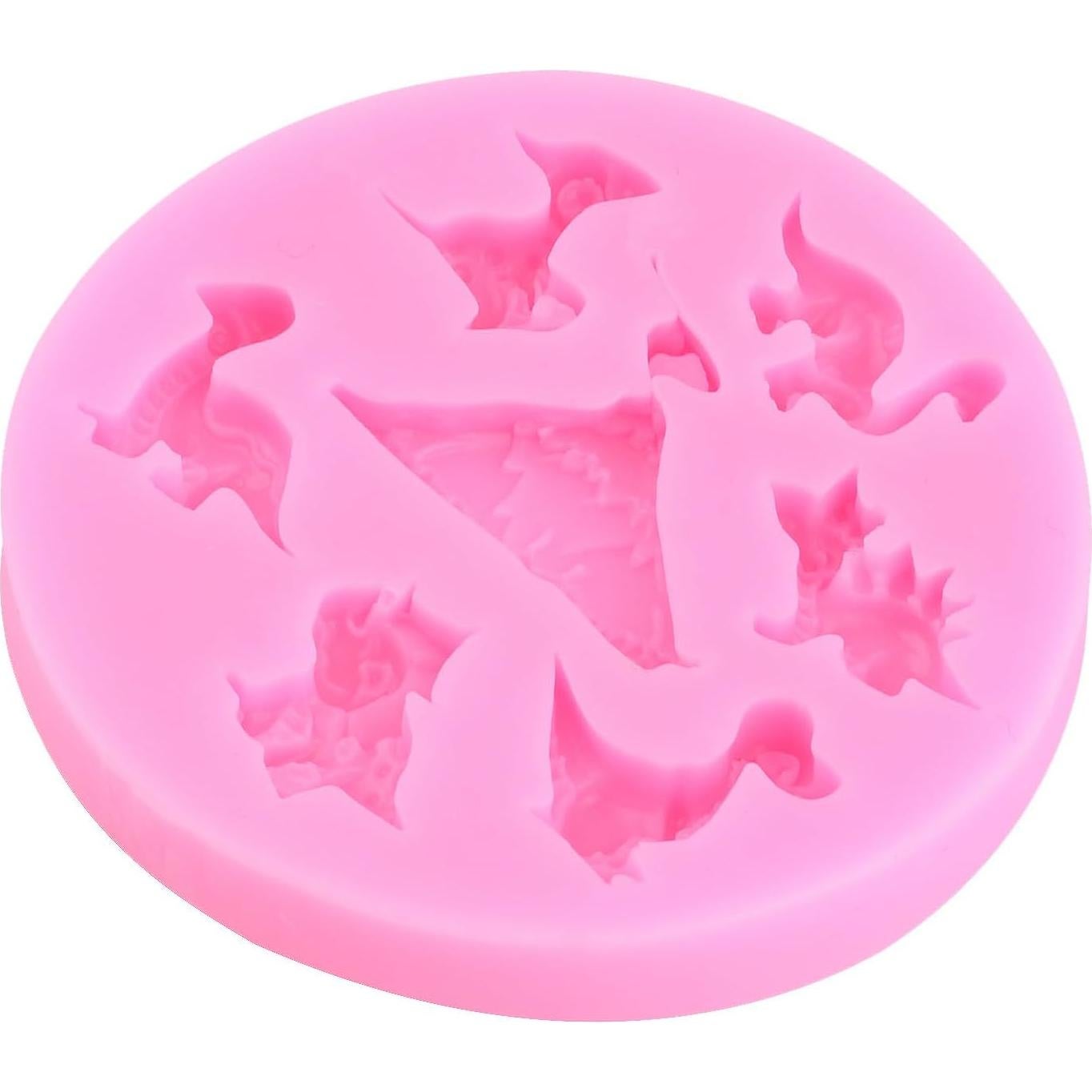 Dinosaur Silicone Fondant Molds For Sugar Cake Decorating Cupcake Chocolate Candy Topper Gum Paste Polymer Clay