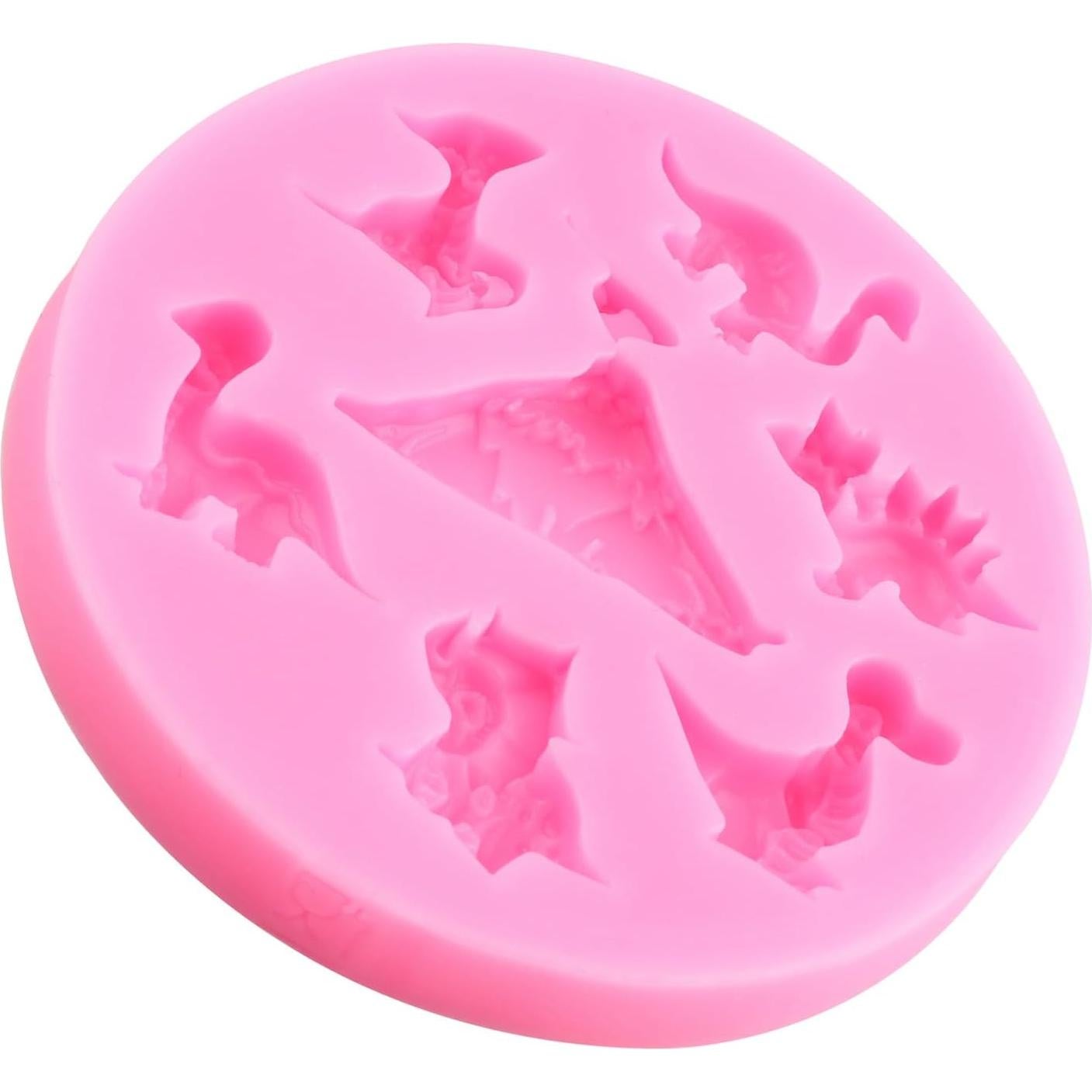 Dinosaur Silicone Fondant Molds For Sugar Cake Decorating Cupcake Chocolate Candy Topper Gum Paste Polymer Clay