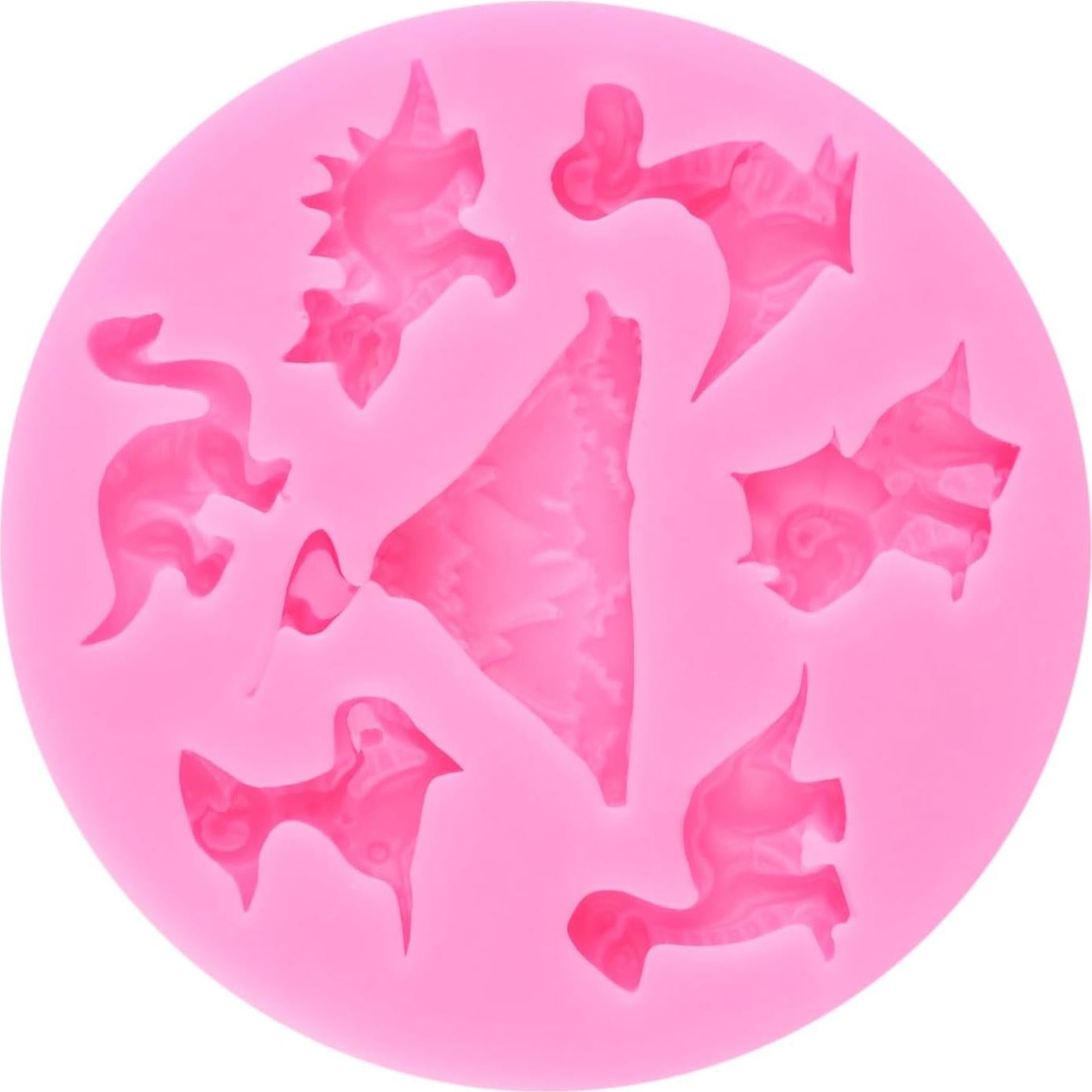 Dinosaur Silicone Fondant Molds For Sugar Cake Decorating Cupcake Chocolate Candy Topper Gum Paste Polymer Clay