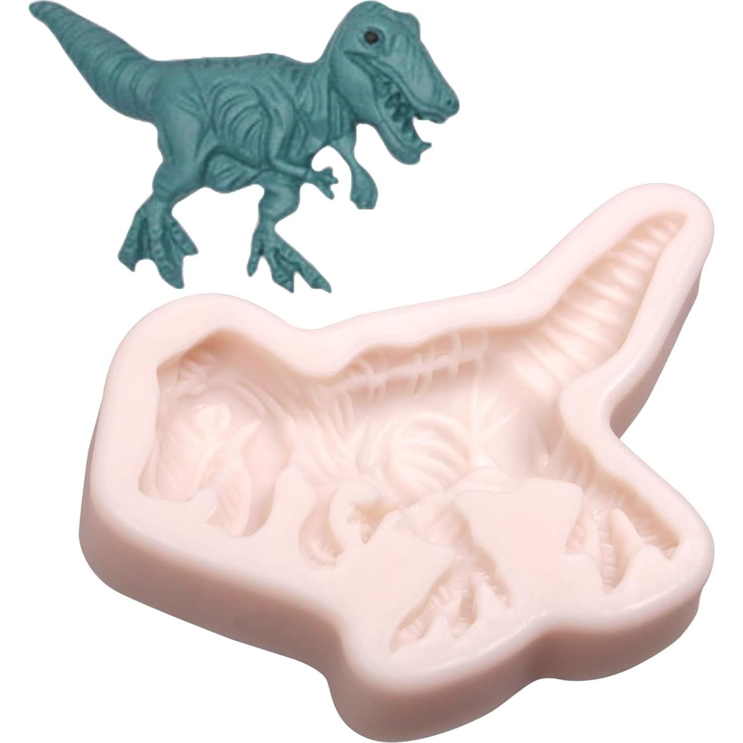Moldes de Silicona para Fondant Dinosaurio 4 Pcs - ywzbomoldrm