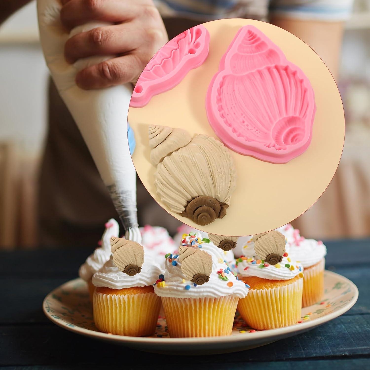 Molde de Silicona para Pasteles de Concha IKOJING 12x8 cm