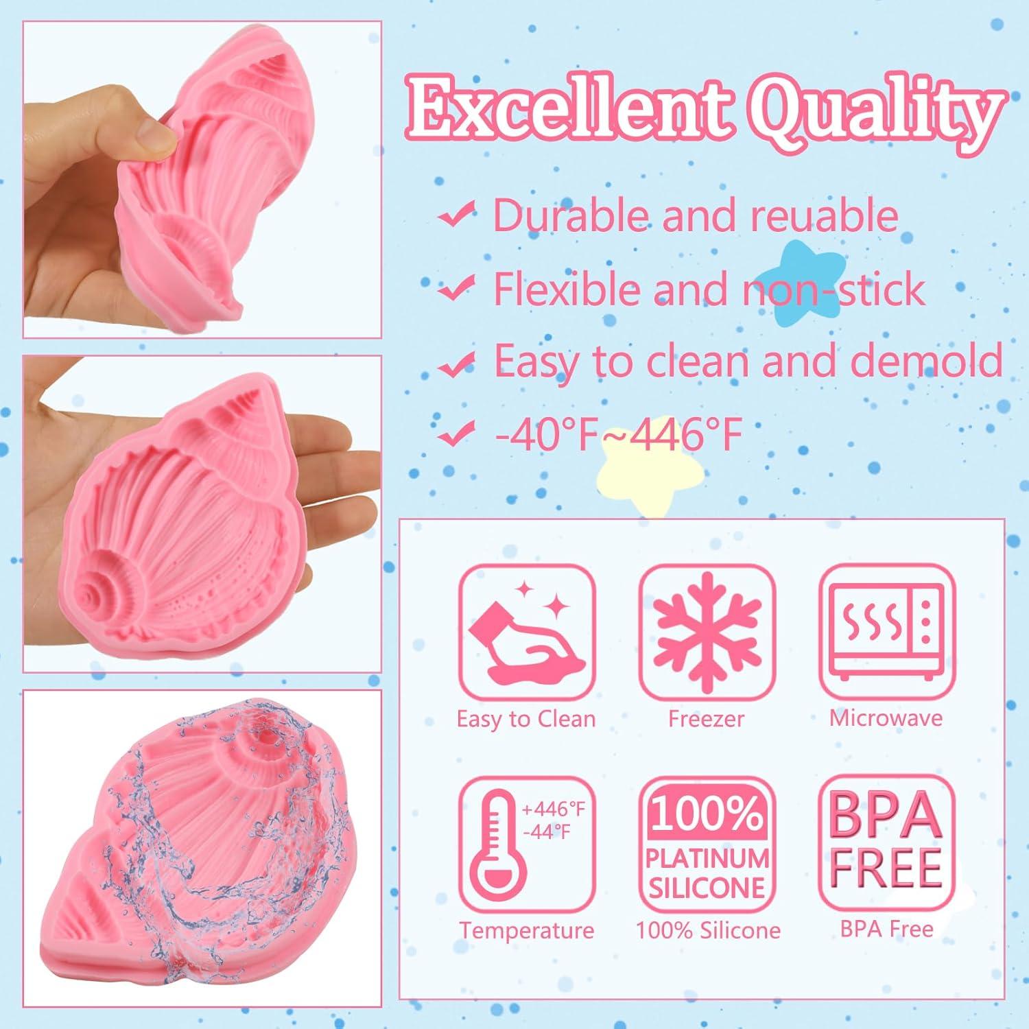 Molde de Silicona para Pasteles de Concha IKOJING 12x8 cm