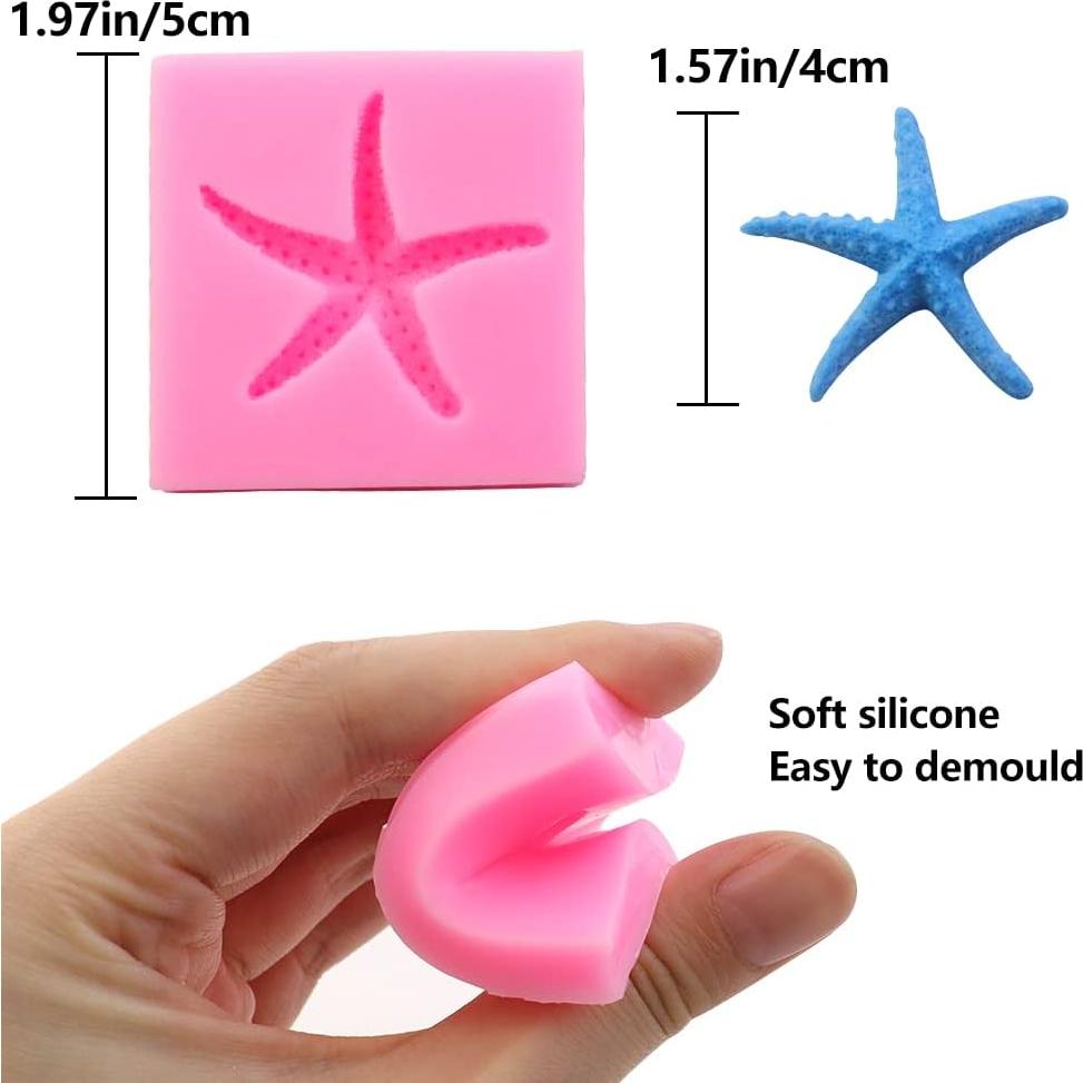Molde de Silicona Estrella de Mar 3D JOGILBOY - 2 Piezas