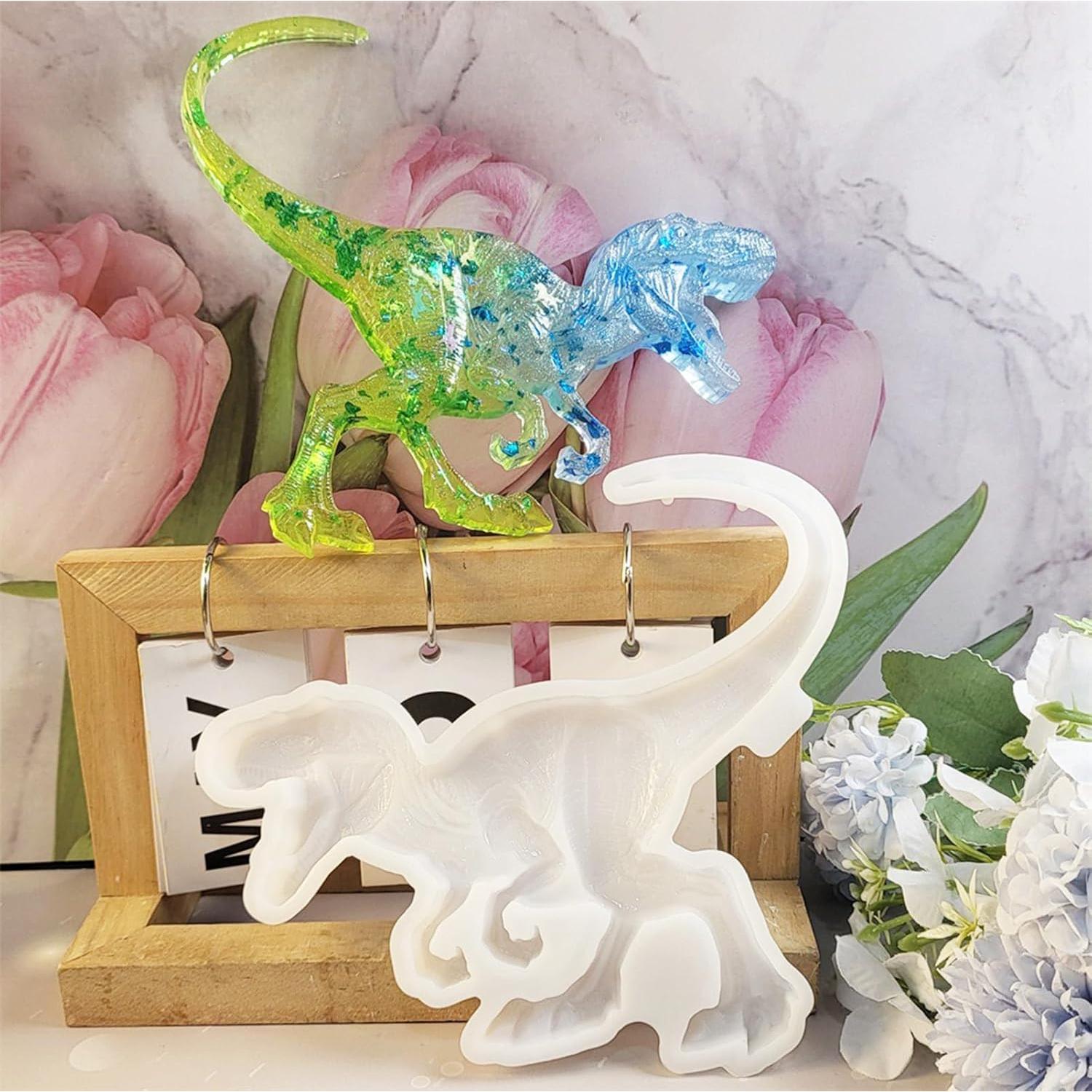 Molde de Silicona de Dinosaurio 3D XYQHOAC para Resina