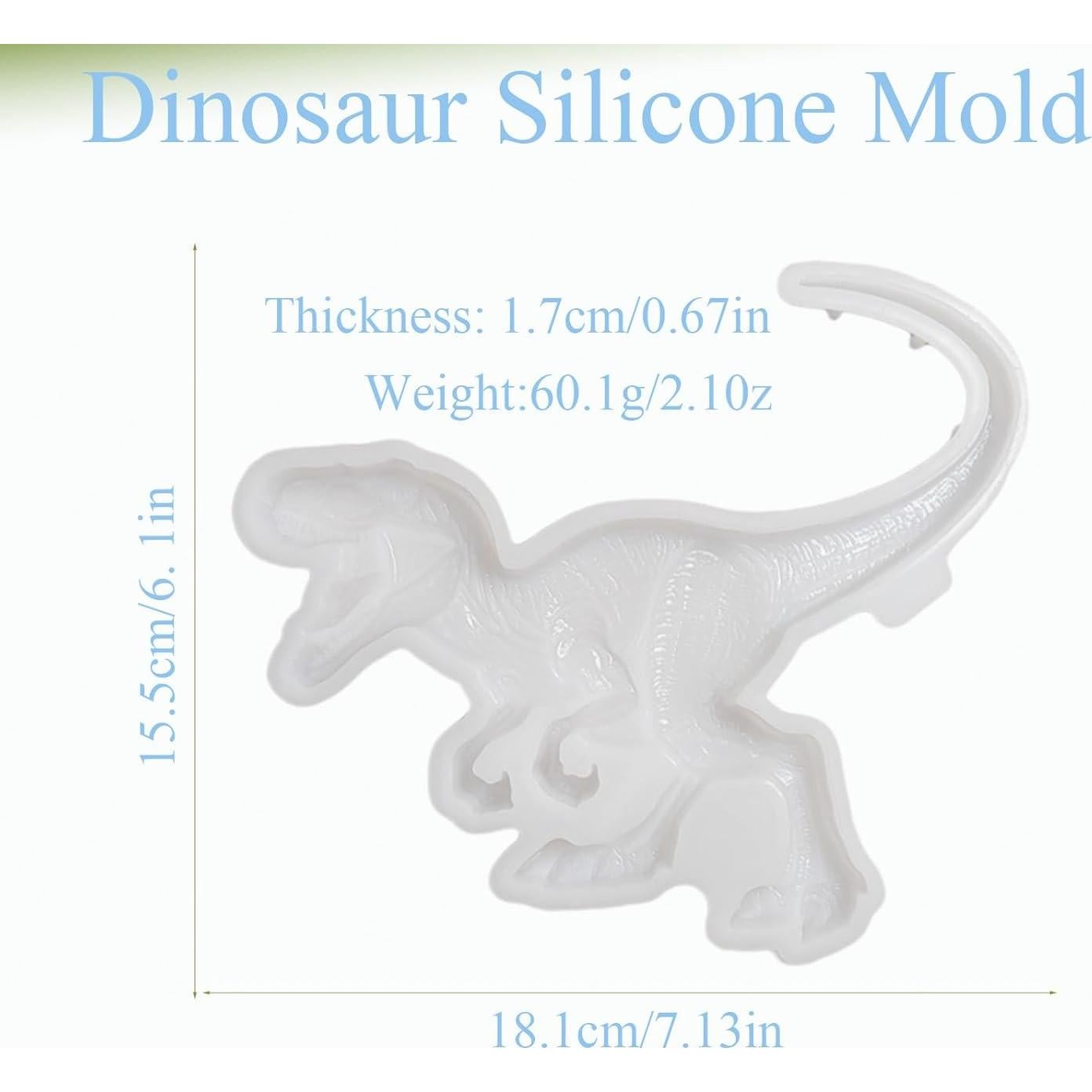 Molde de Silicona de Dinosaurio 3D XYQHOAC para Resina