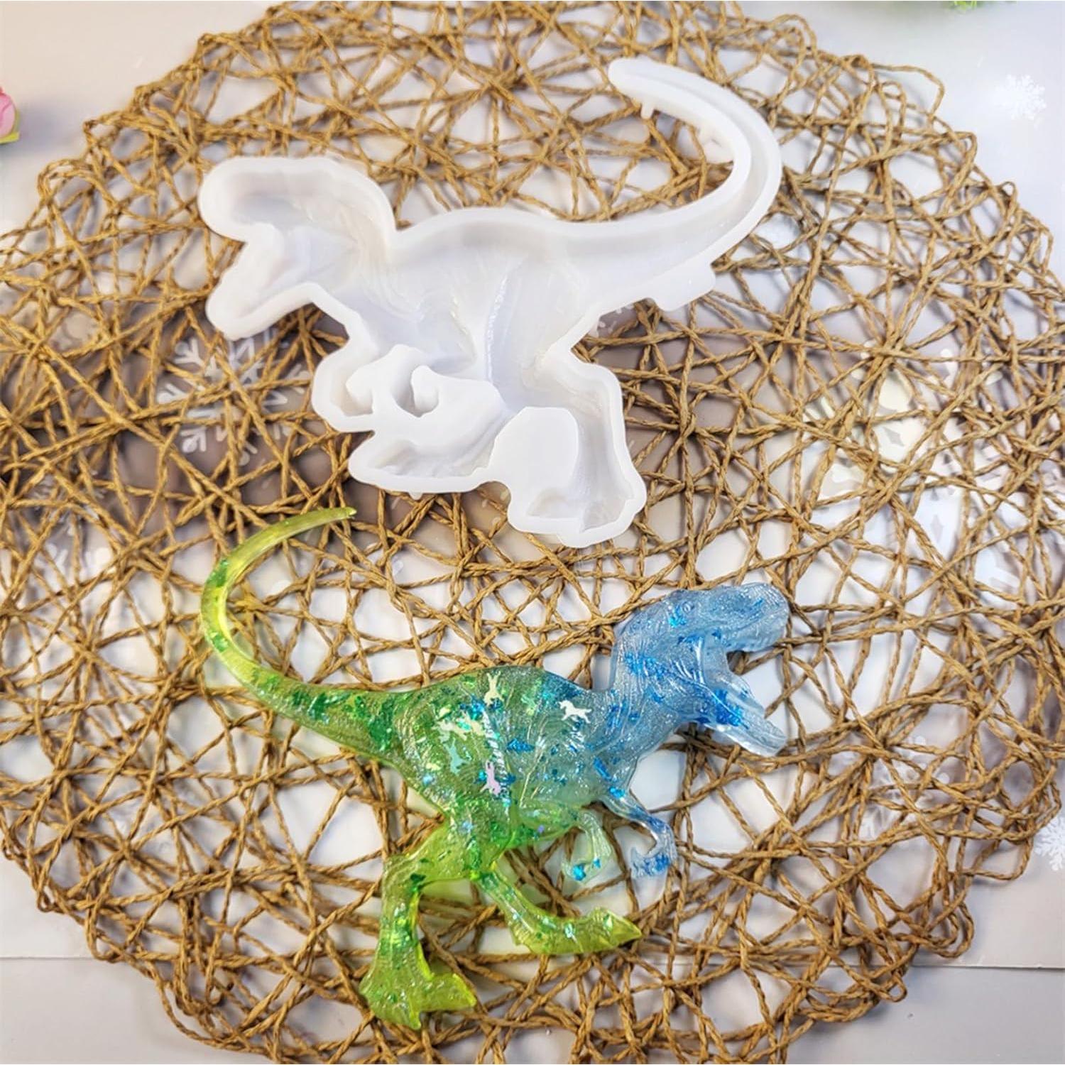 Molde de Silicona de Dinosaurio 3D XYQHOAC para Resina