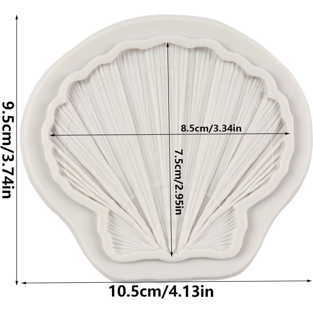 Clam Shell Silicone Mold Marine Theme Fondant Molds Seashell Silicone Mold for Cake Decoration Chocolate Cupcake Topper Candy Sugar Craft Polymer Clay Gum Paste