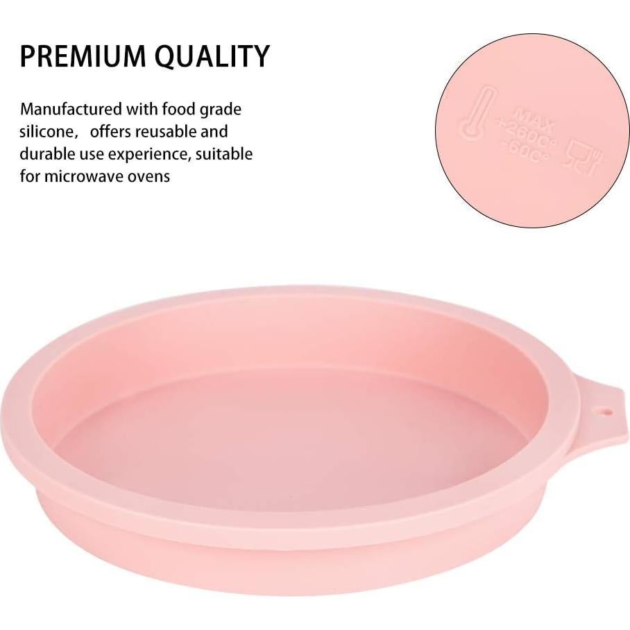 Molde Redondo de Silicona PaWuKi 6 Pulgadas Antiadherente - 4 Piezas