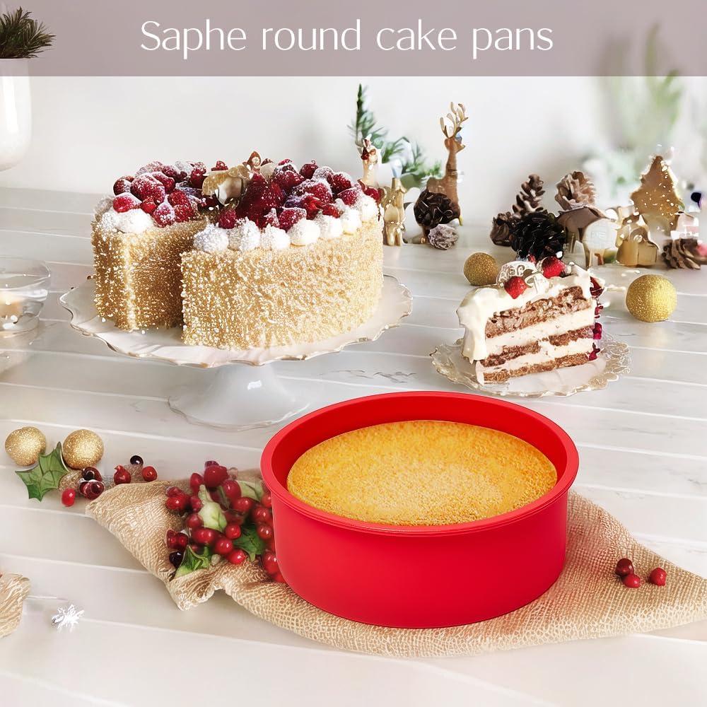 Moldes de Silicona Saphe para Hornear Redondos 15 y 20 cm