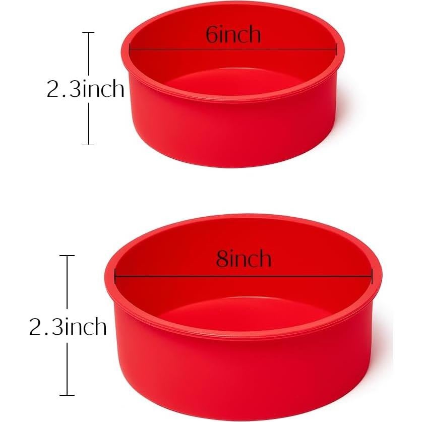 Moldes de Silicona Saphe para Hornear Redondos 15 y 20 cm