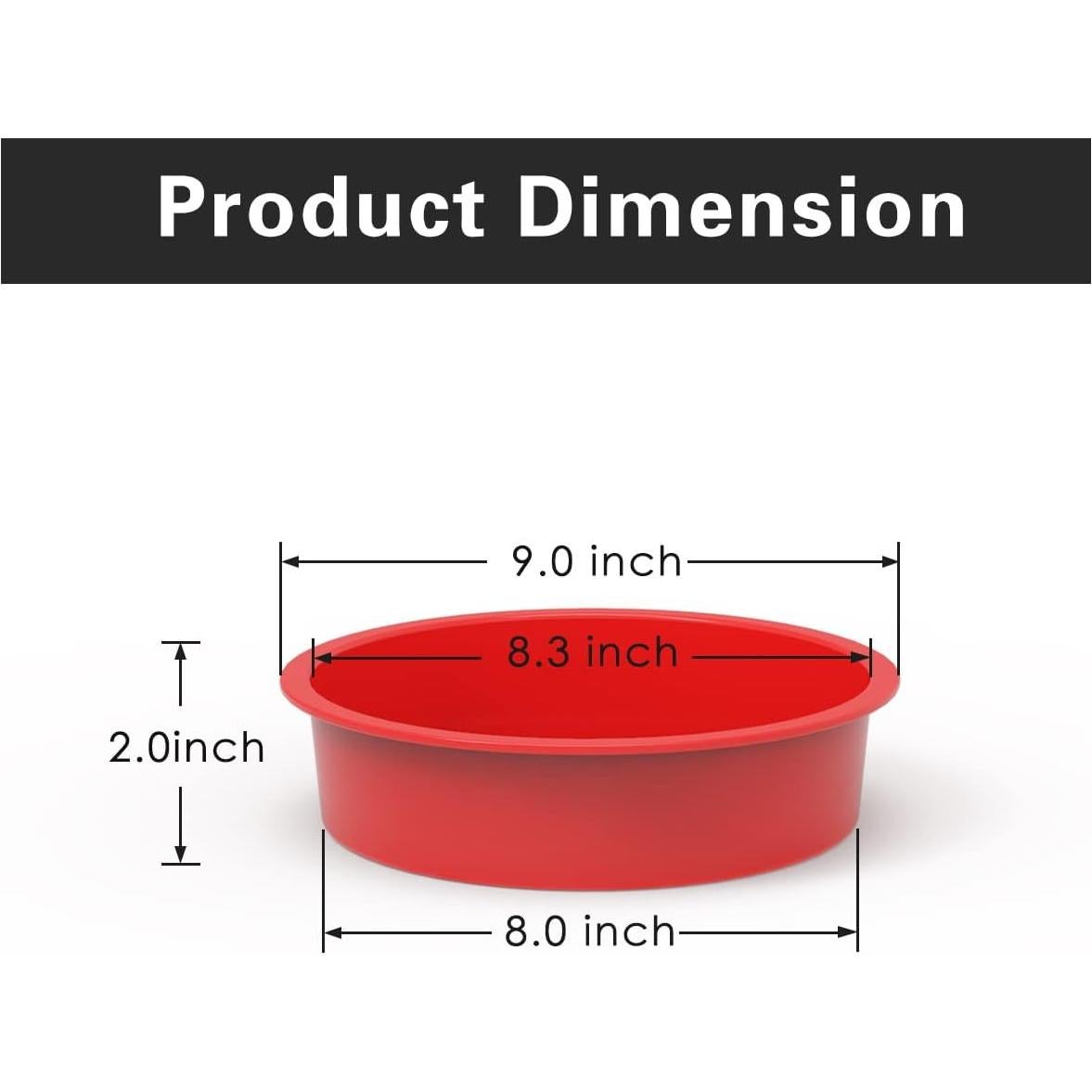 Moldes Redondos de Silicona Antiadherente SILIVO 20.32 cm - Paquete de 3