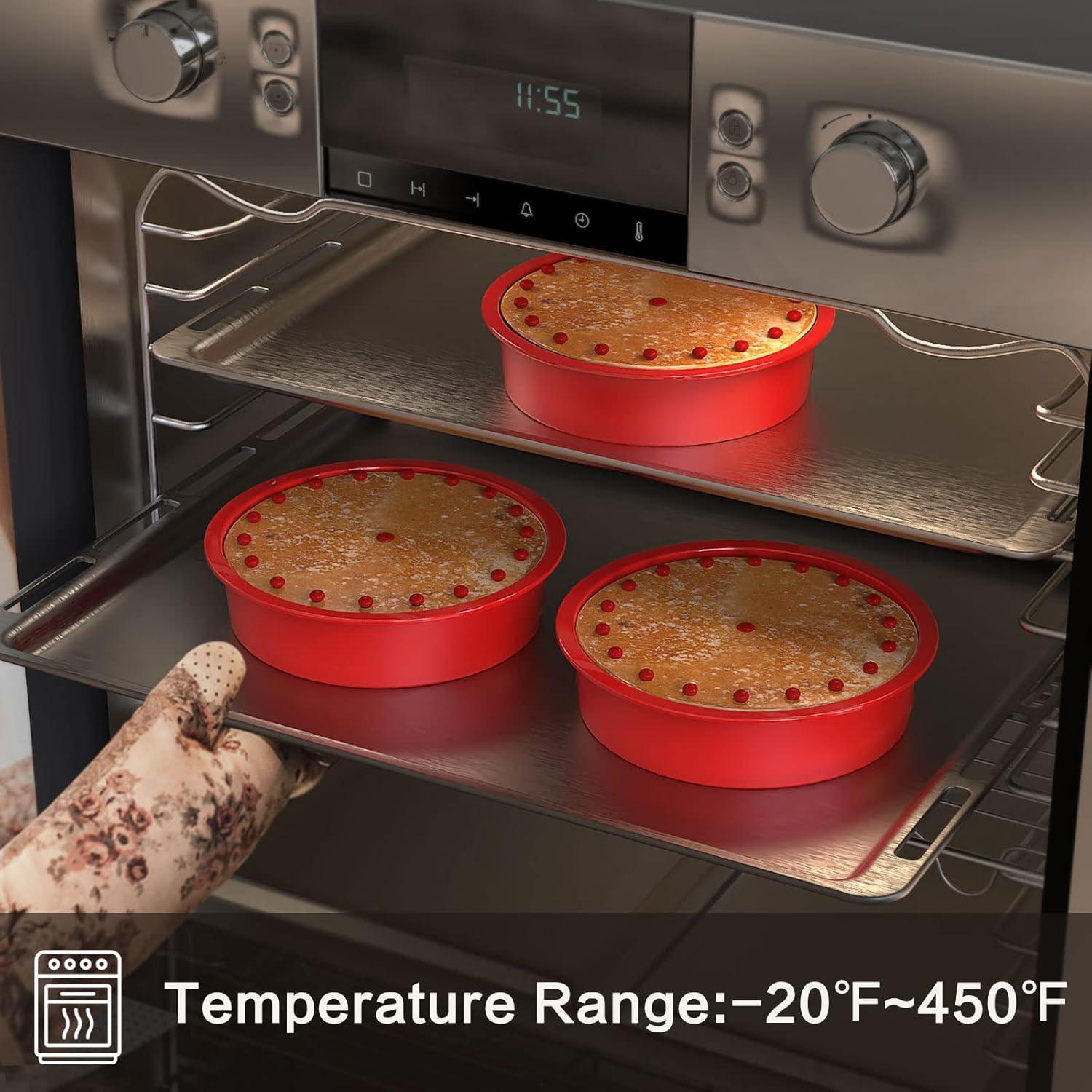 Moldes Redondos de Silicona Antiadherente SILIVO 20.32 cm - Paquete de 3