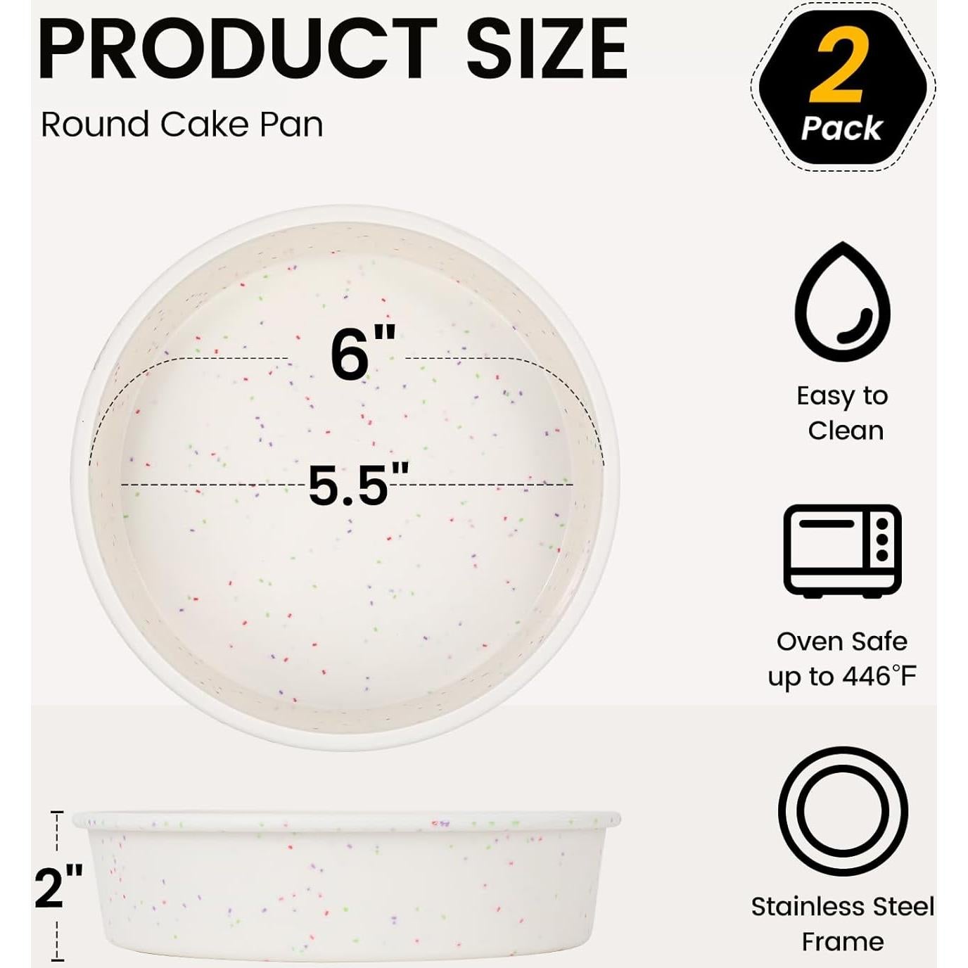 Molde Redondo de Silicona Vinino 15 cm Antiadherente Set 2