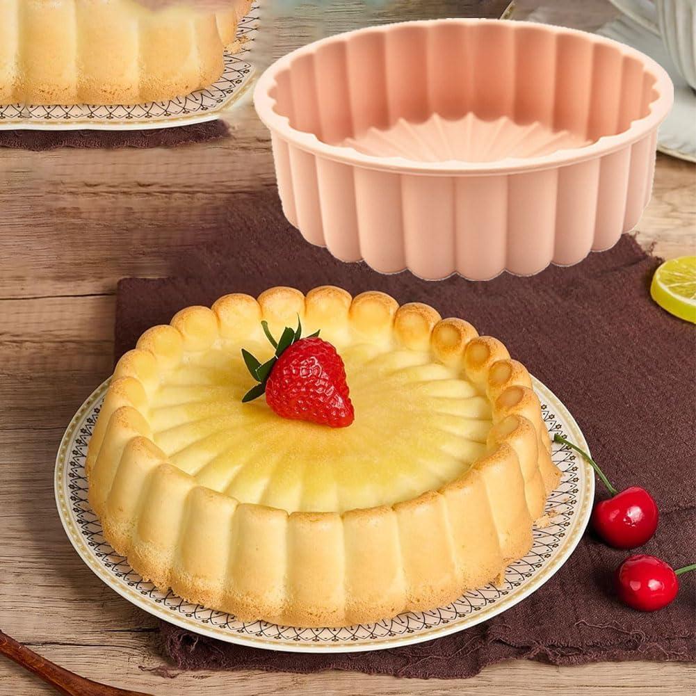 Molde Redondo de Silicona Antiadherente Tenxuzon 25.4 cm - 2 Piezas