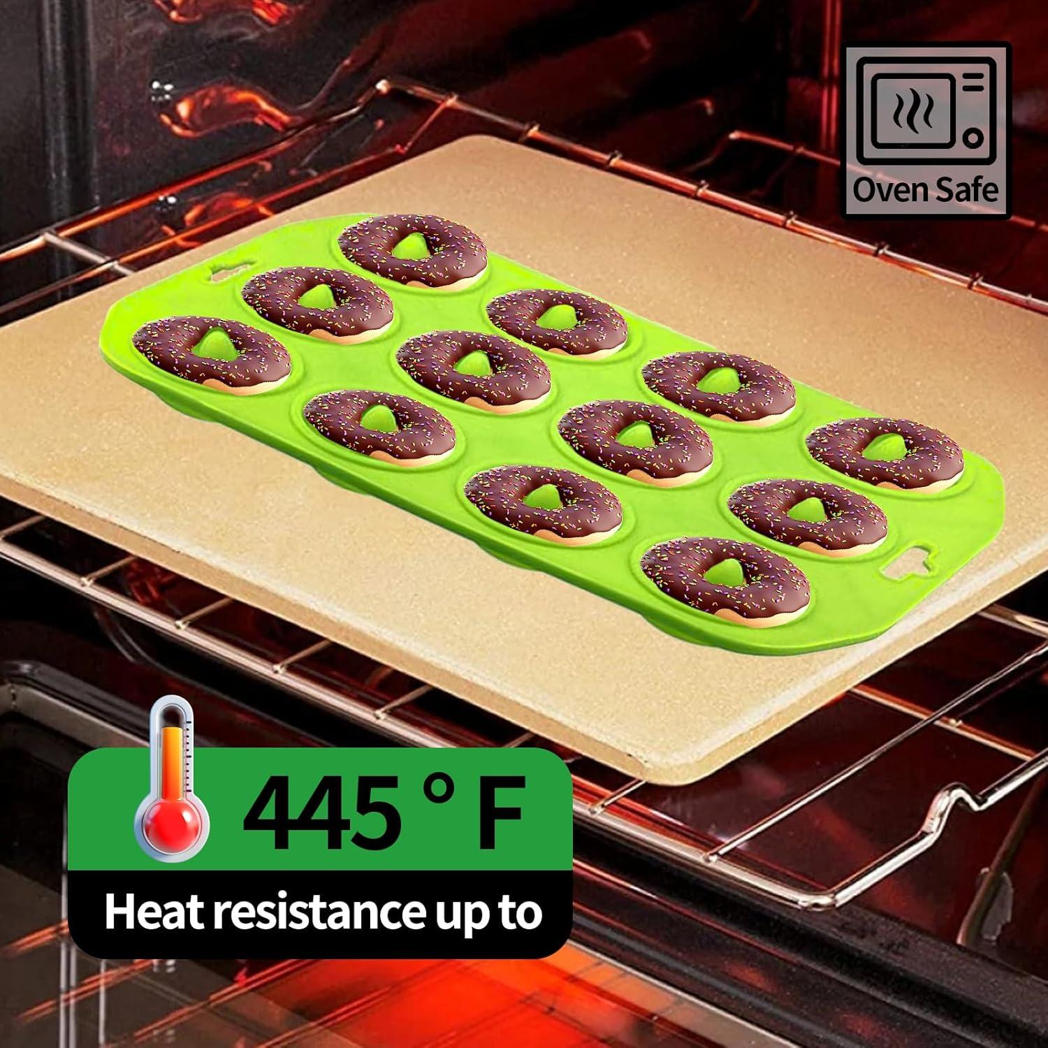 Molde de Donuts Mini de Silicona Cupidove 12 Huecos Verde