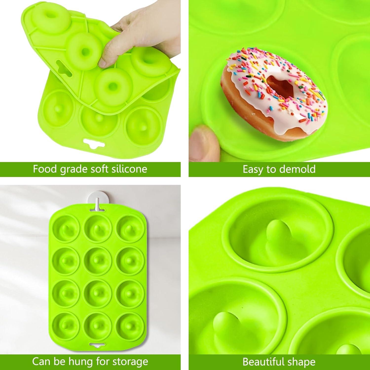 Molde de Donuts Mini de Silicona Cupidove 12 Huecos Verde