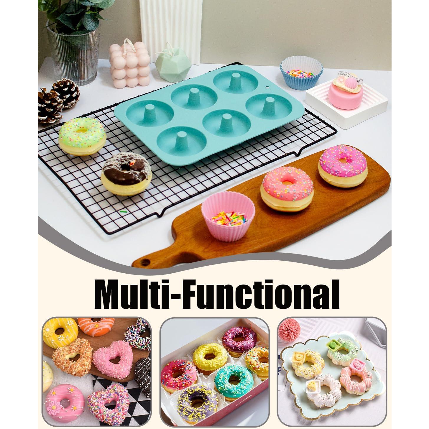 Set de 3 Moldes de Silicona para Donuts LGQUK - Antiadherente