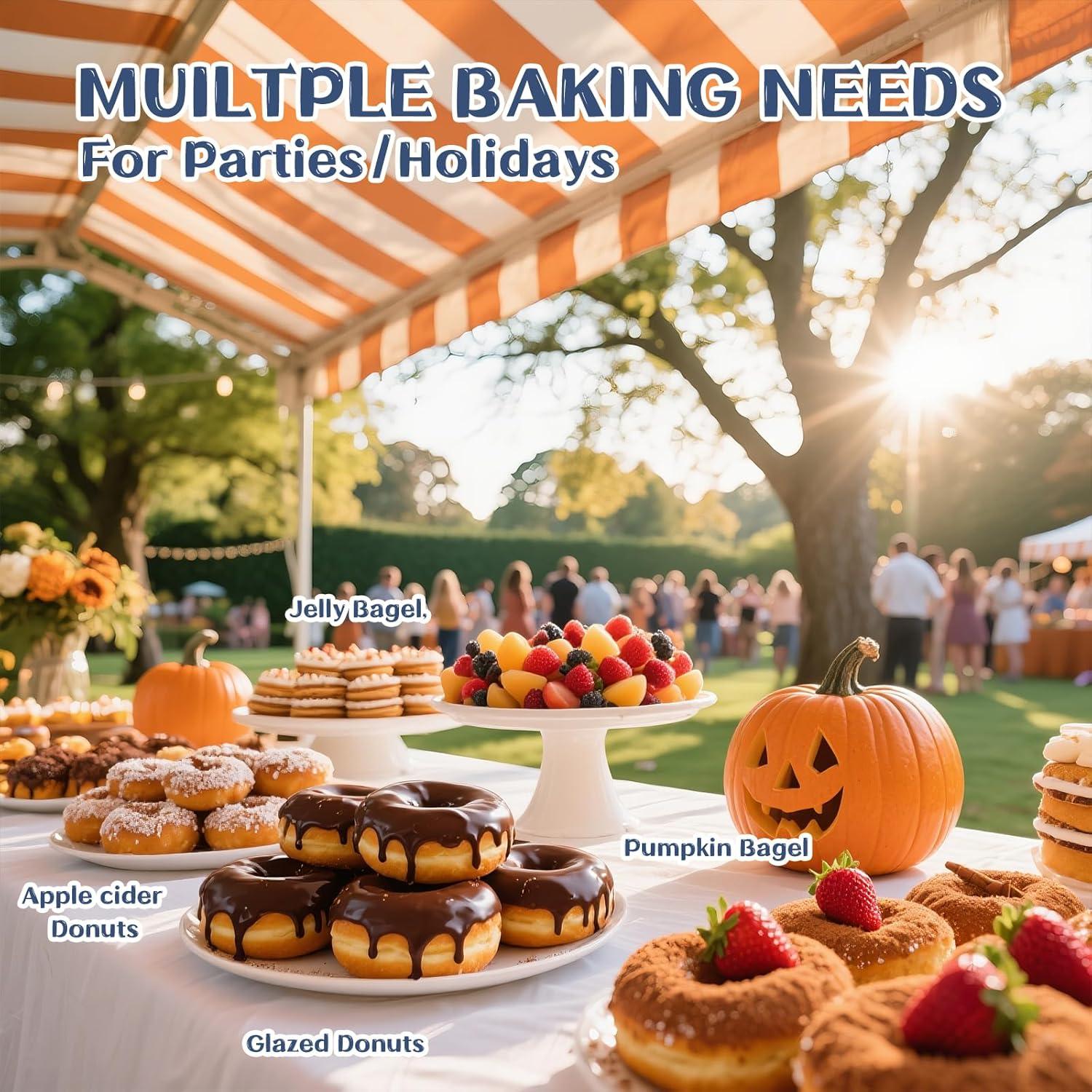 Molde para Donuts de Silicona Vnray 3.5" Antiadherente