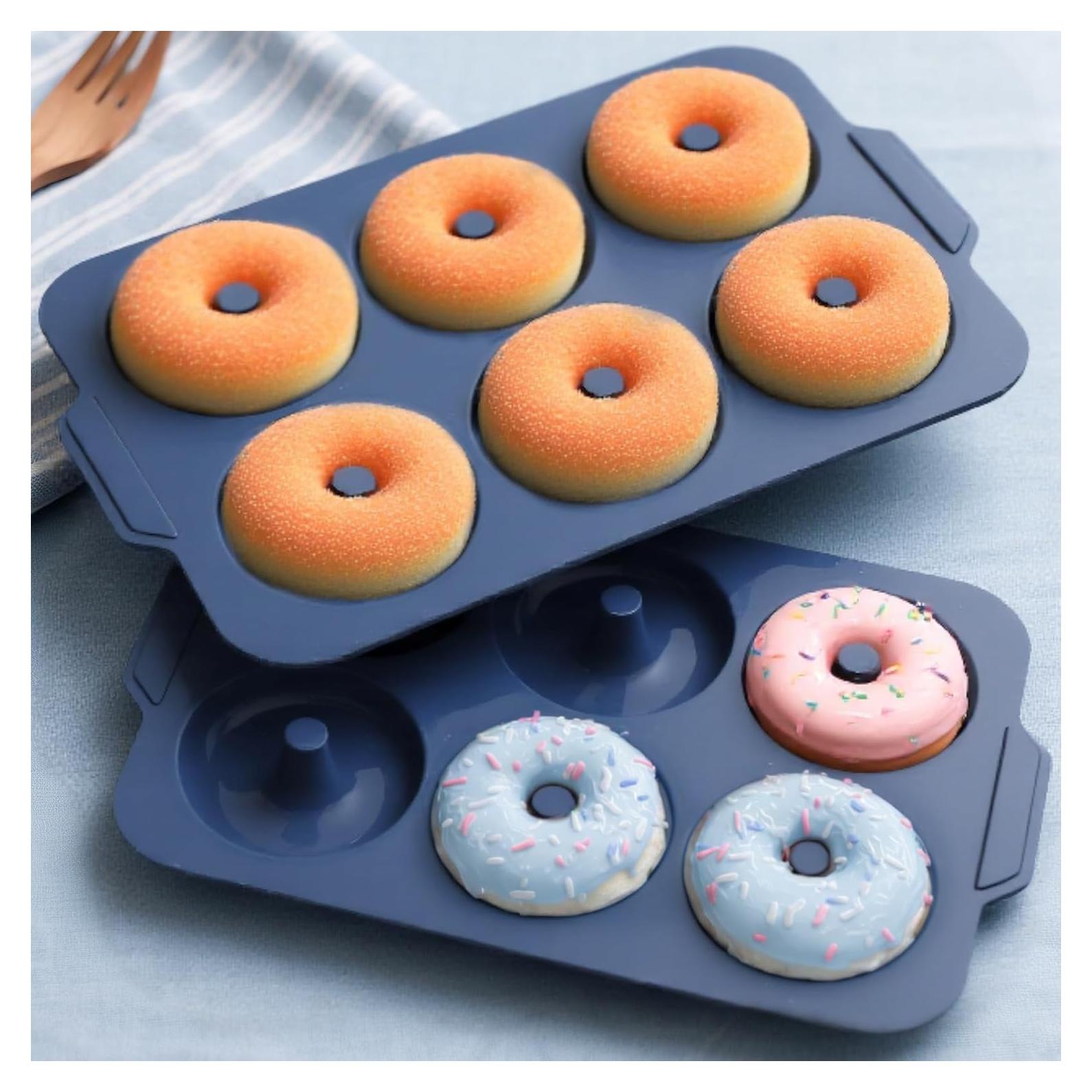 Molde para Donas de Silicona Vnray 4" Antiadherente con Marco