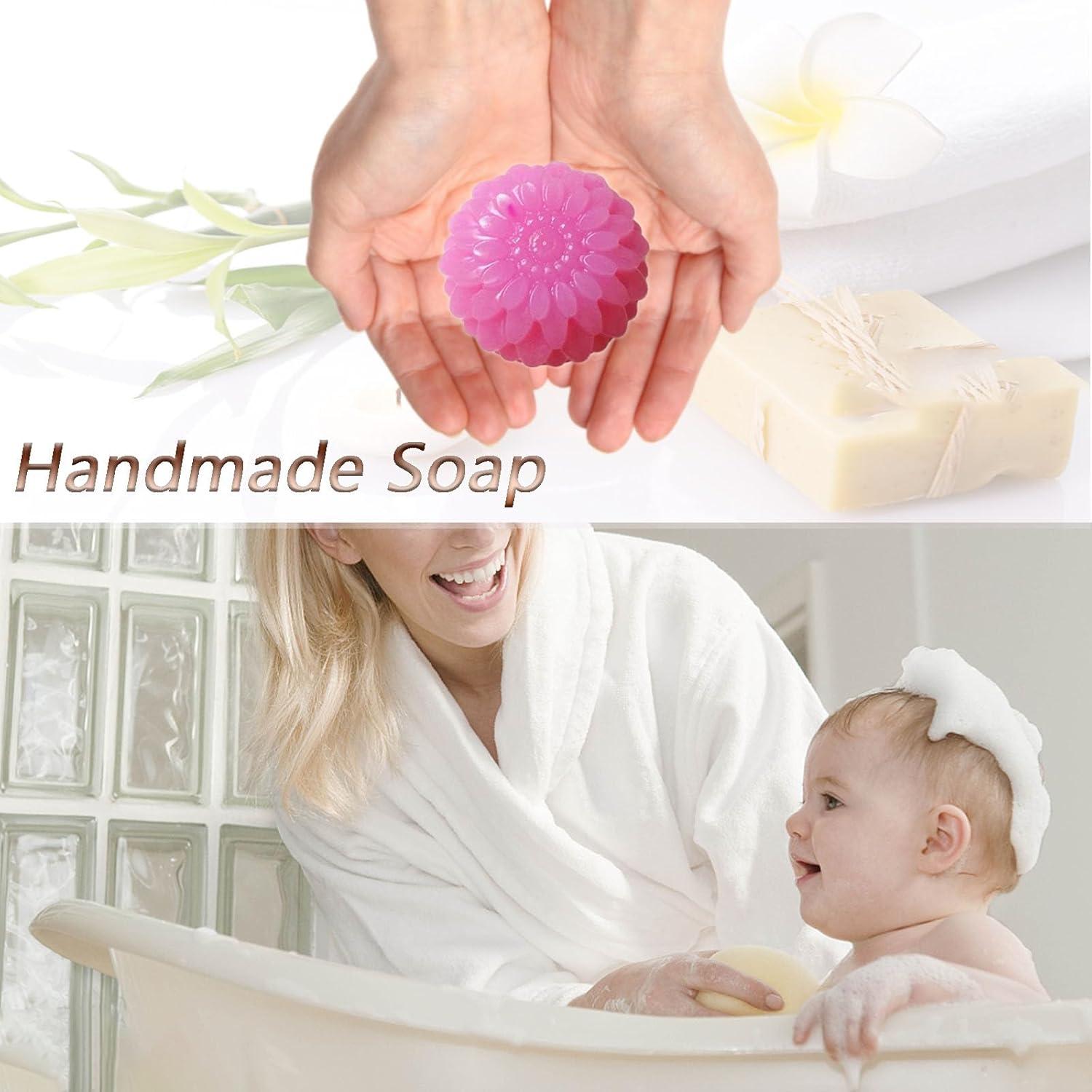 Juego de 3 Moldes de Silicona para Jabón JIIVORS - Flores