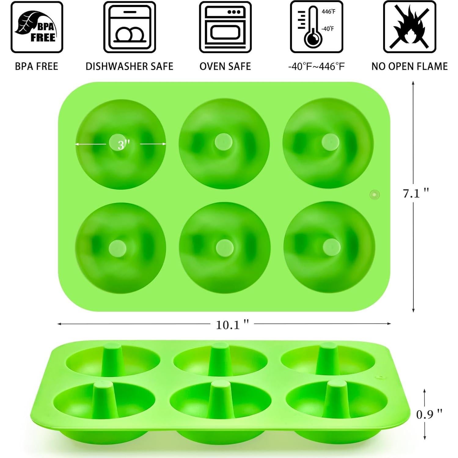 Molde para Donas de Silicona CLUEWR - 3 Piezas 7 cm Antiadherente