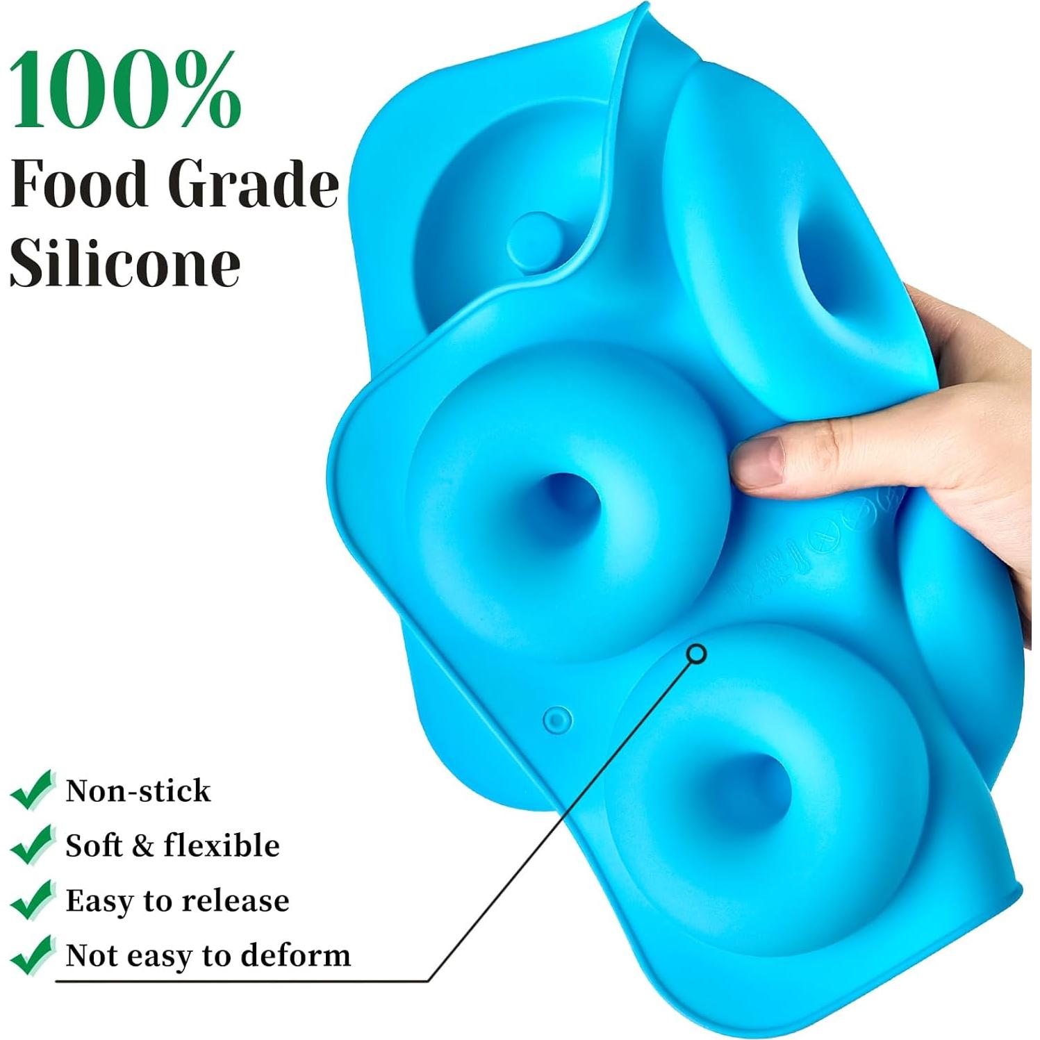 Molde para Donas de Silicona CLUEWR - 3 Piezas 7 cm Antiadherente