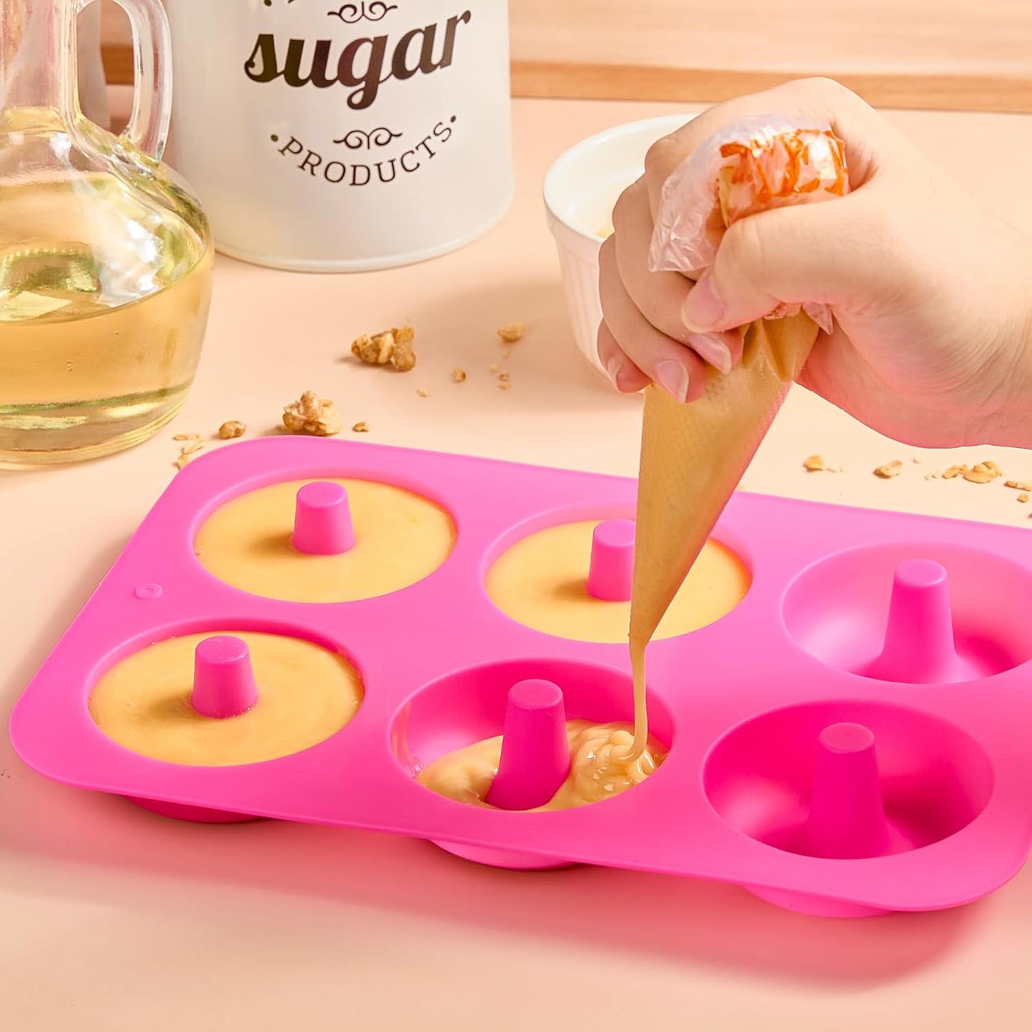 Molde para Donas de Silicona CLUEWR - 3 Piezas 7 cm Antiadherente