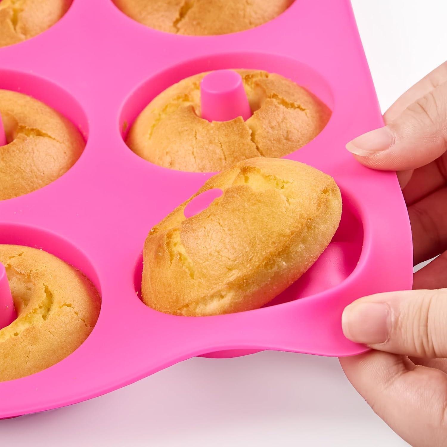 Molde para Donas de Silicona CLUEWR - 3 Piezas 7 cm Antiadherente