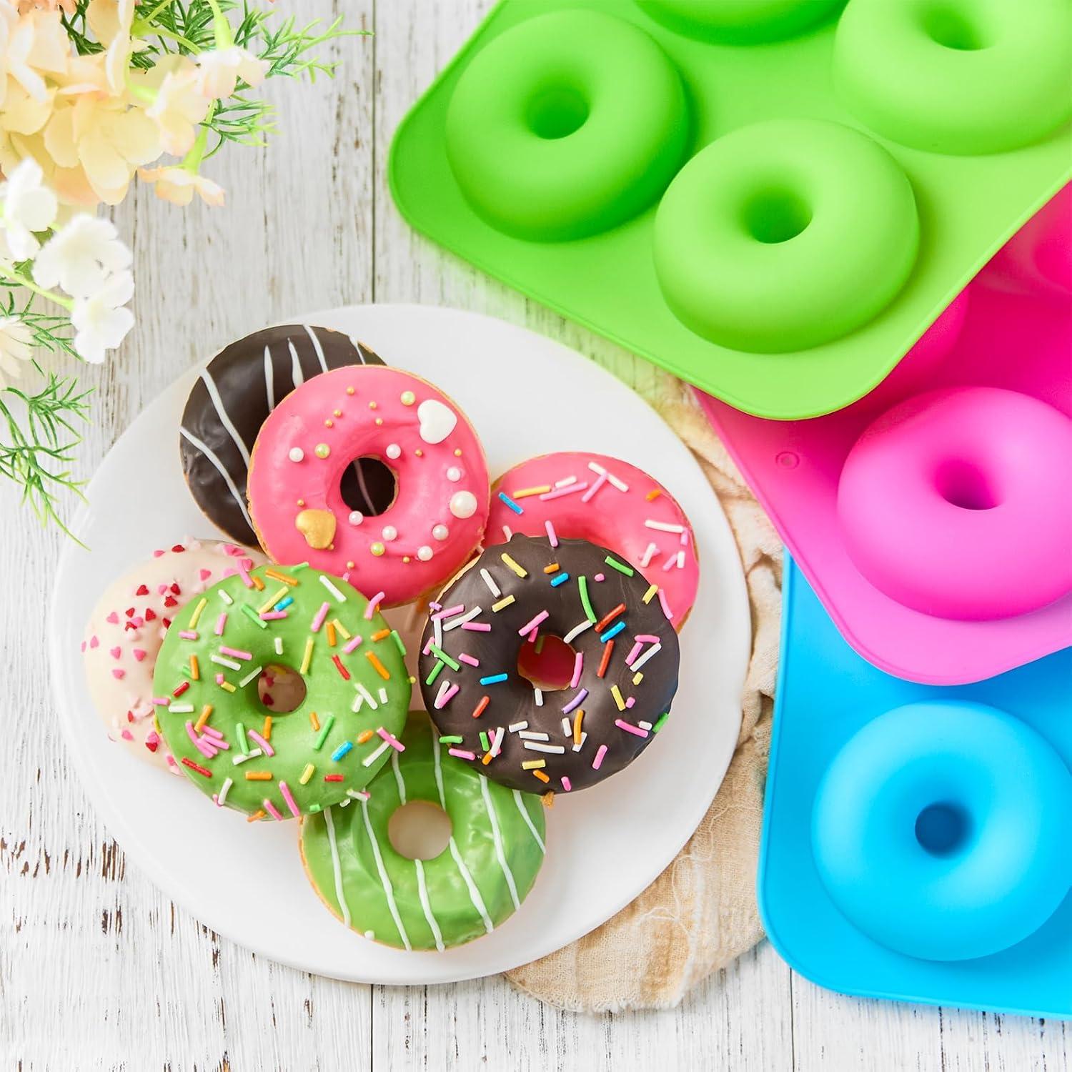 Molde para Donas de Silicona CLUEWR - 3 Piezas 7 cm Antiadherente