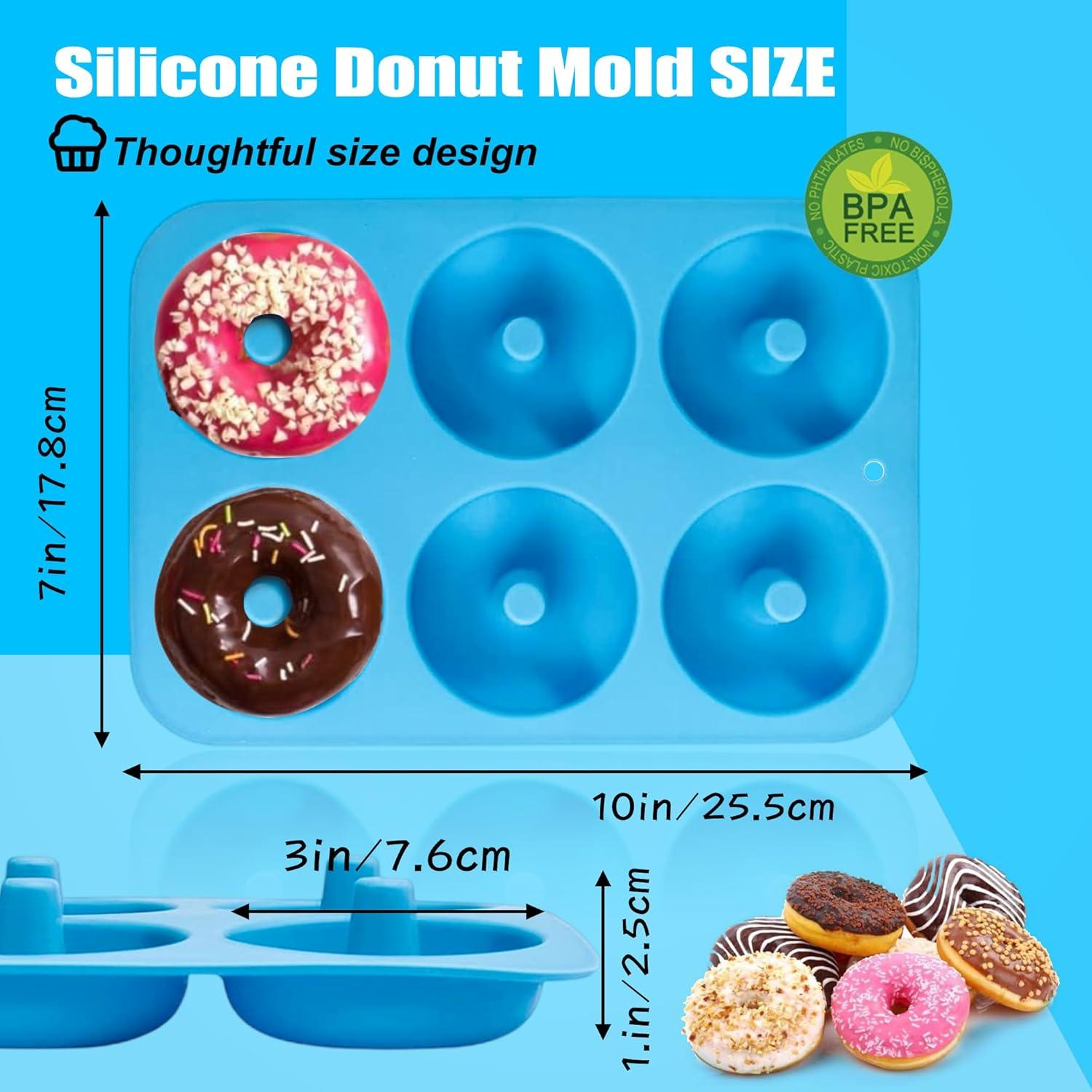 Molde de Donut de Silicona Keliwa para 6 Donas - Antiadherente