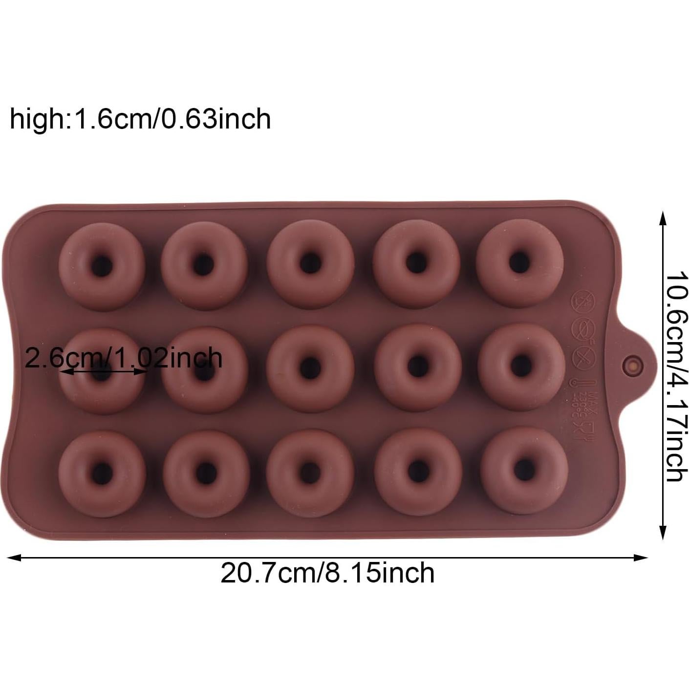 Moldes de Silicona para Donas YIMINGMOLD 2 Pcs 20.7x10.6 cm