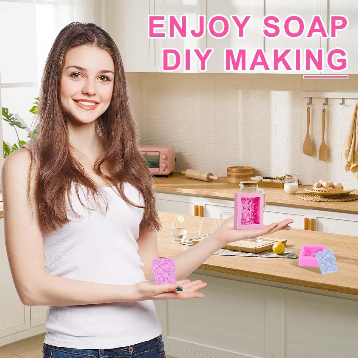 Moldes de Silicona Rosa OBTANIM para Chocolate y Caramelos - 2 Pcs