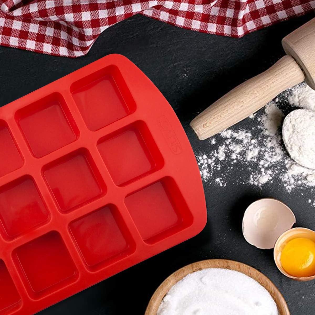 Molde de Silicona Antiadherente SILIVO para Brownies 12 Cavidades