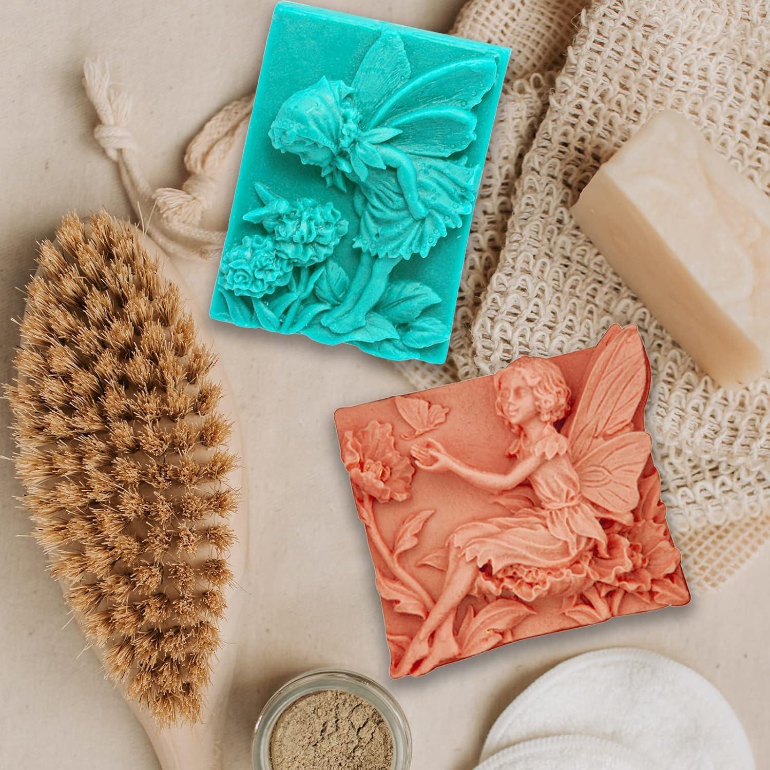 Moldes de Silicona Wehous 2PCS Flor de Hada 3D para Jabón