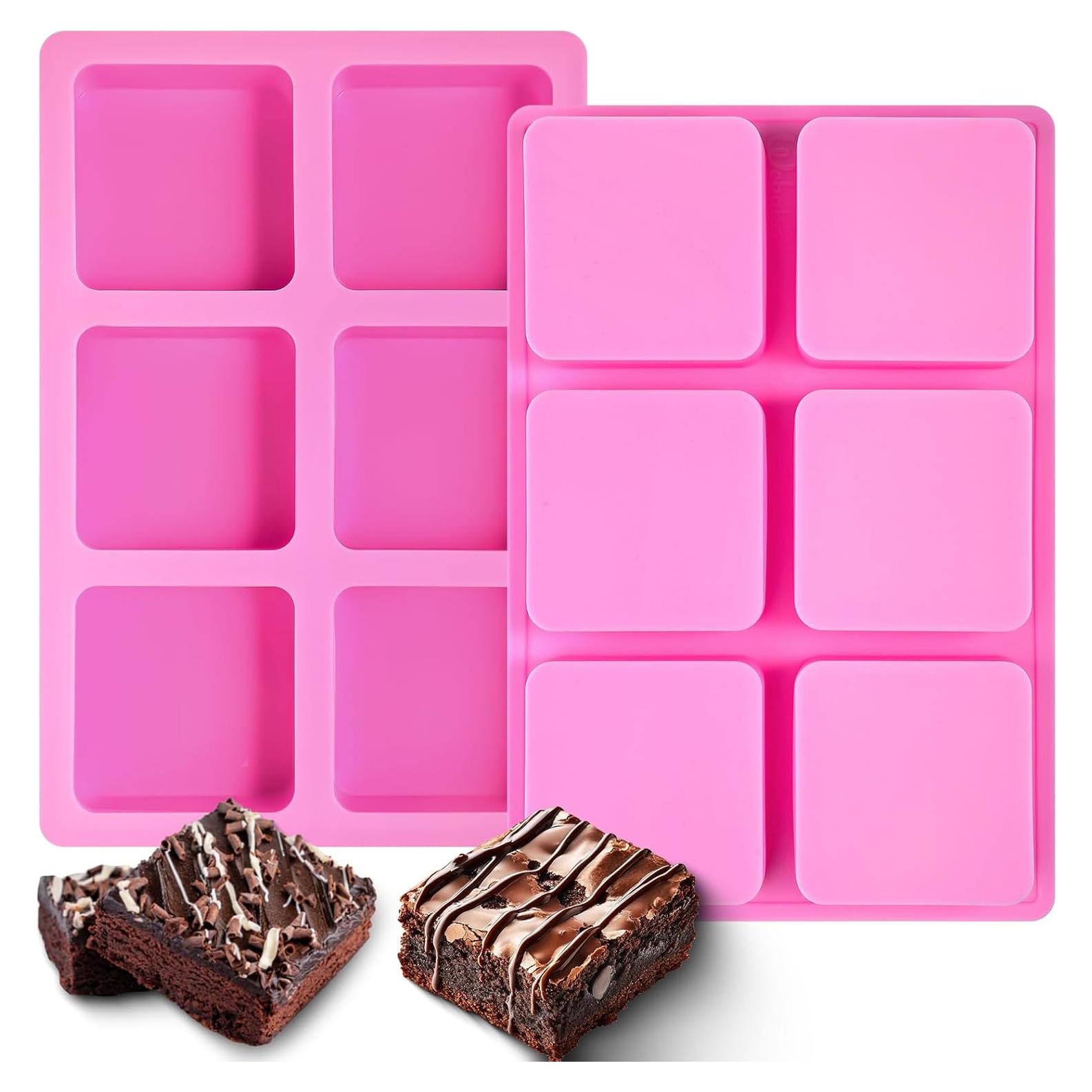 Molde Cuadrado para Brownie Webake de Silicona - 2 Piezas