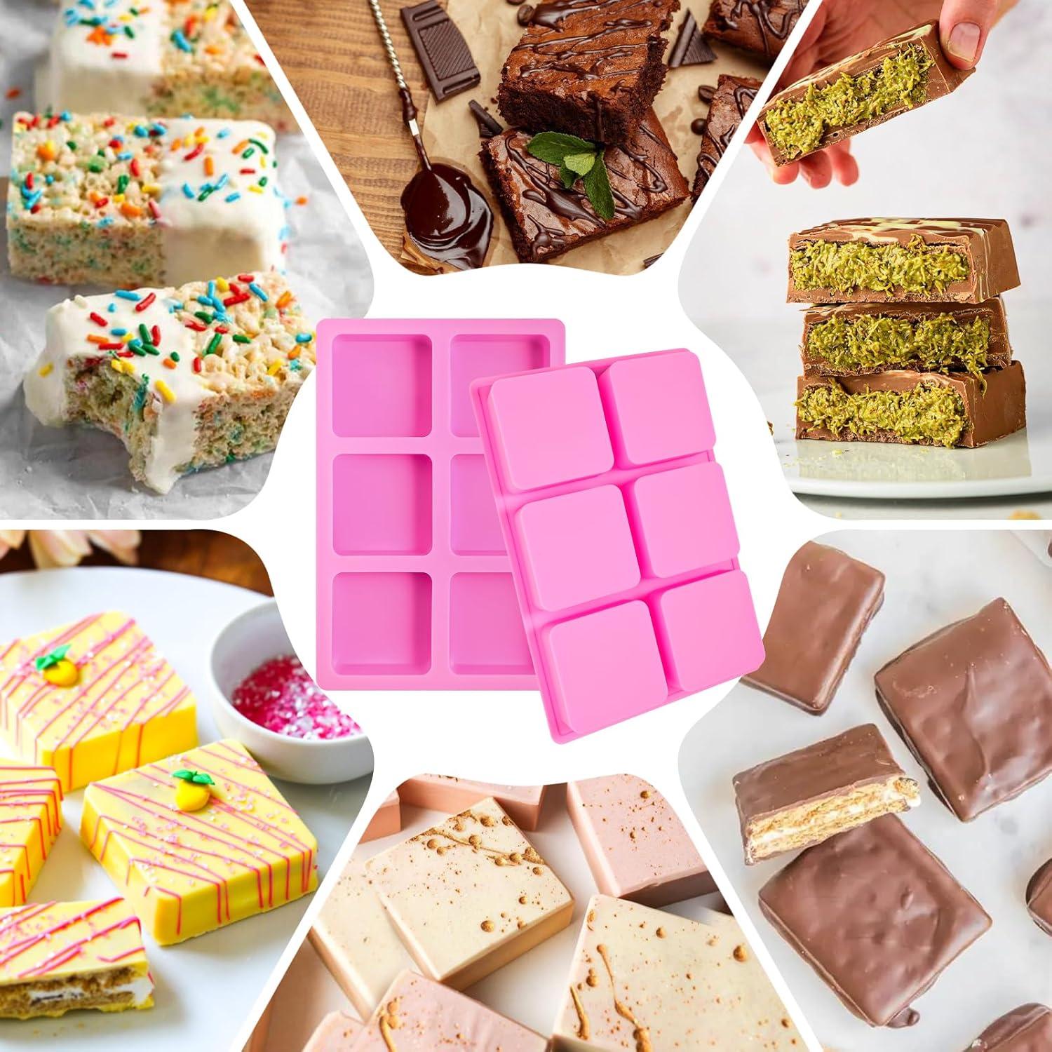 Molde Cuadrado para Brownie Webake de Silicona - 2 Piezas