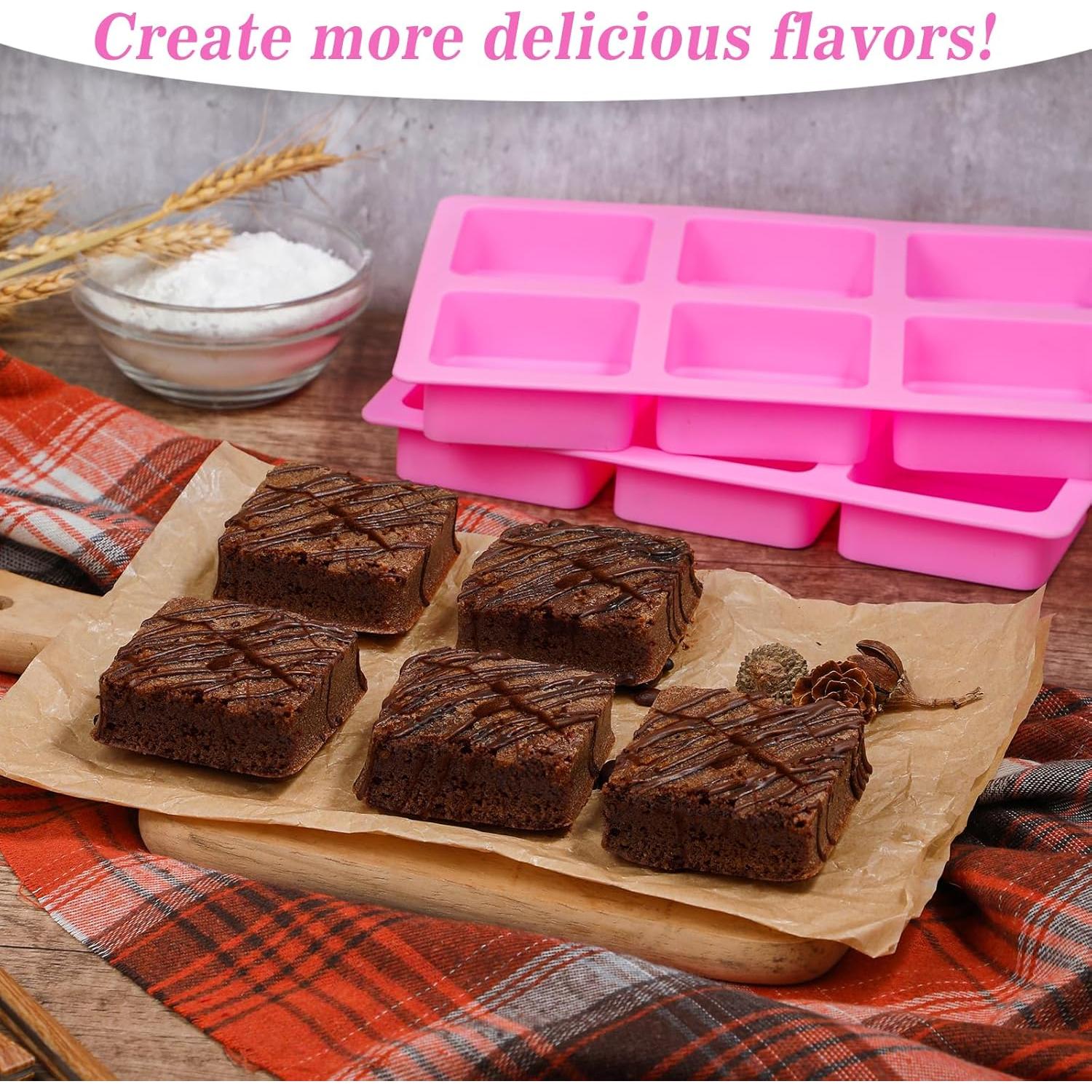 Molde Cuadrado para Brownie Webake de Silicona - 2 Piezas