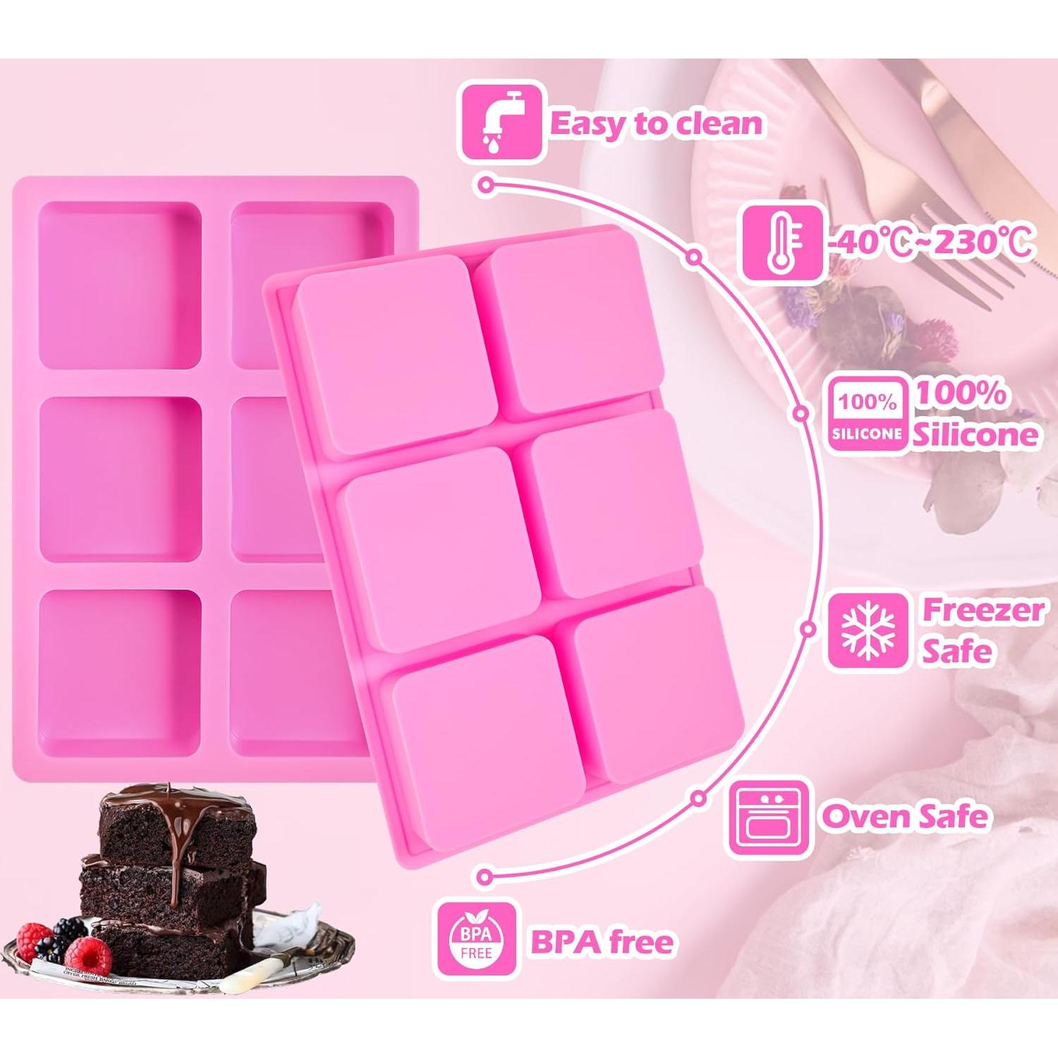 Molde Cuadrado para Brownie Webake de Silicona - 2 Piezas