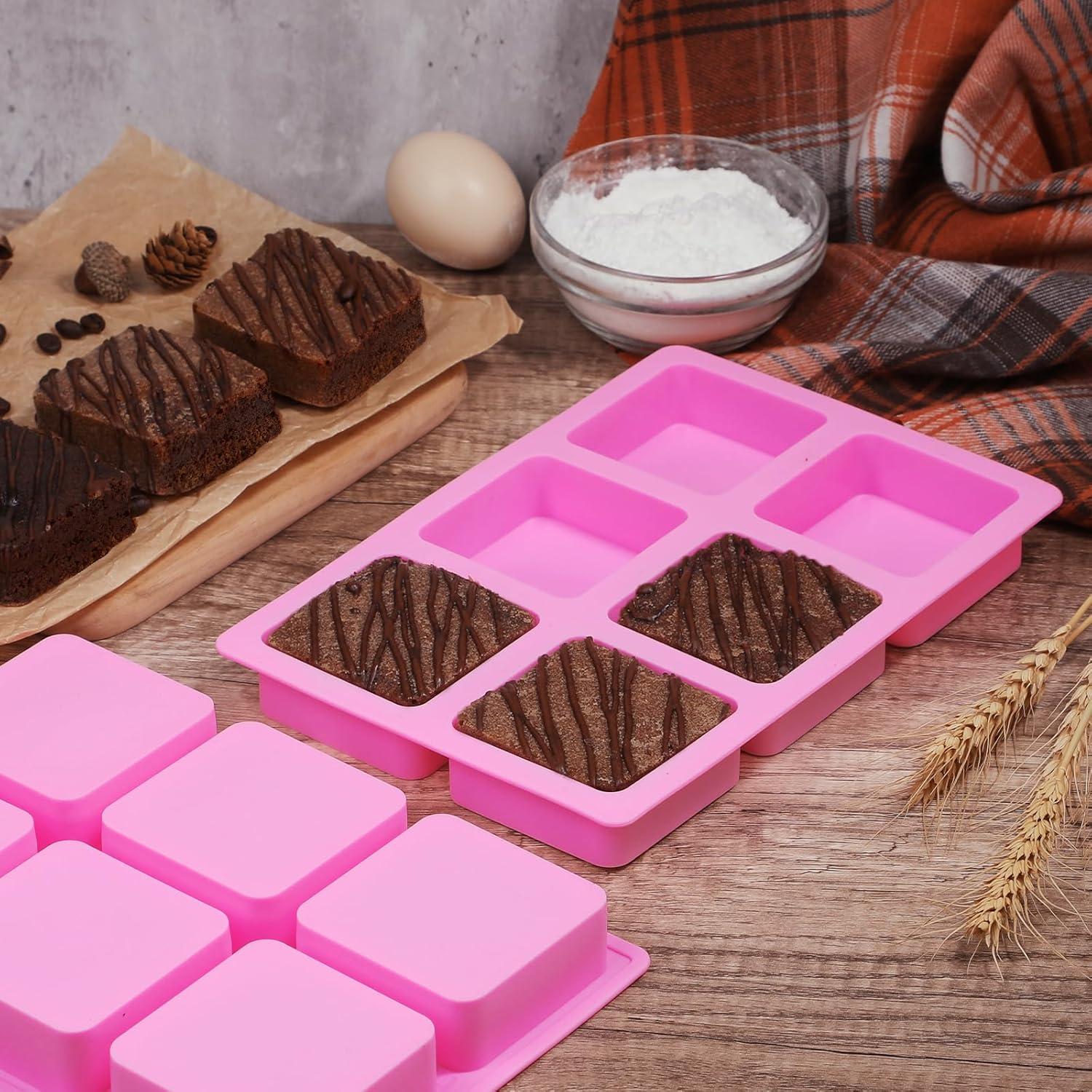 Molde Cuadrado para Brownie Webake de Silicona - 2 Piezas