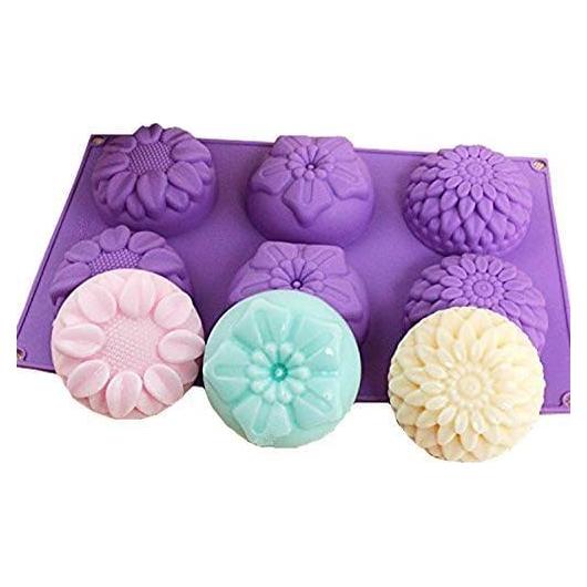 Molde de Silicona para Jabón EchoDone 6 Cavidades Flor
