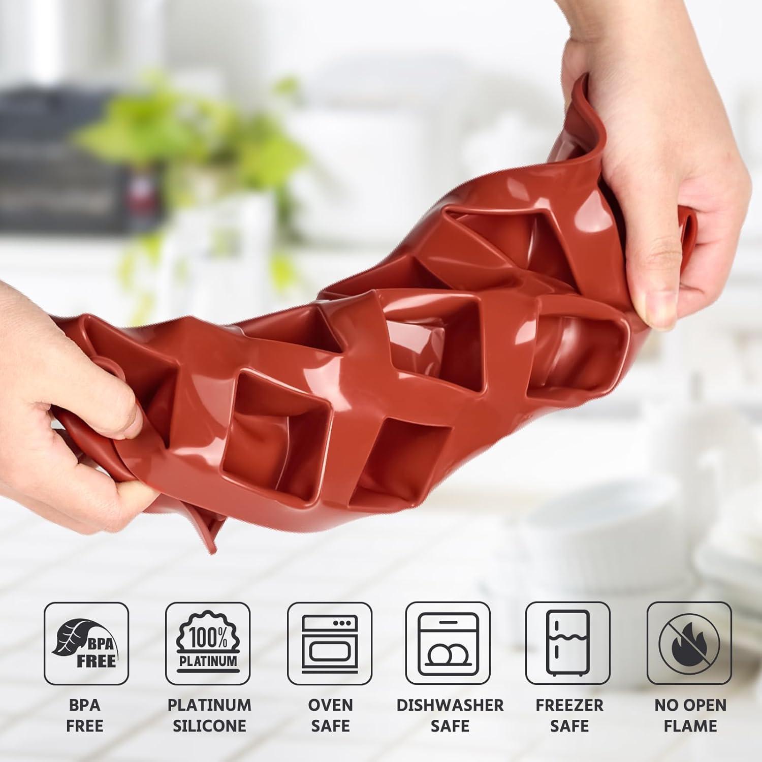 Moldes de Silicona Cuadrados Puyeipt - 2 Piezas 3.6 cm