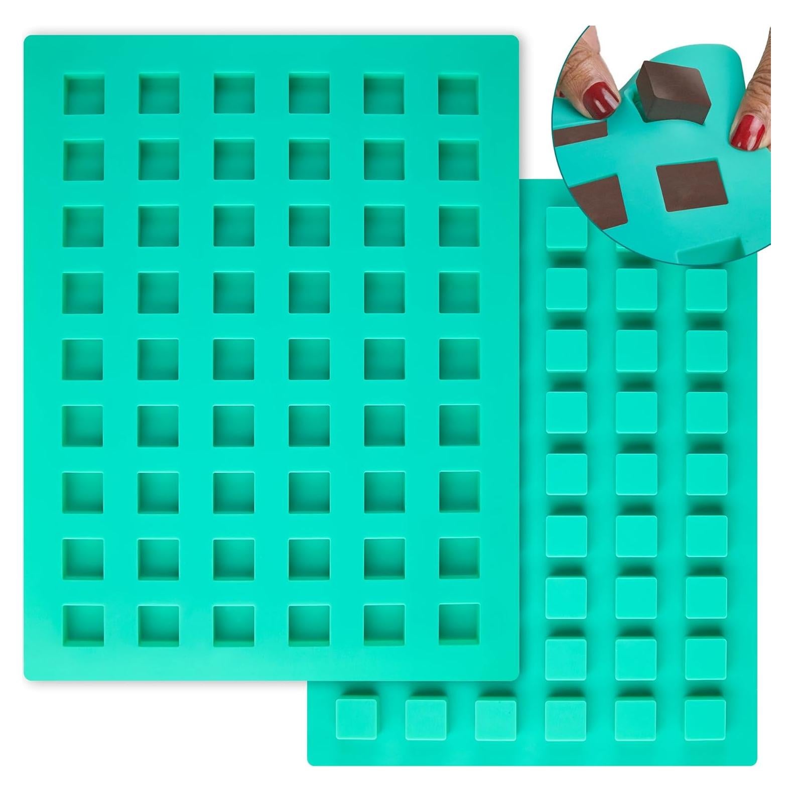 Molde de Silicona O'Creme para Mini Brownies 54 Cavidades 24x24mm