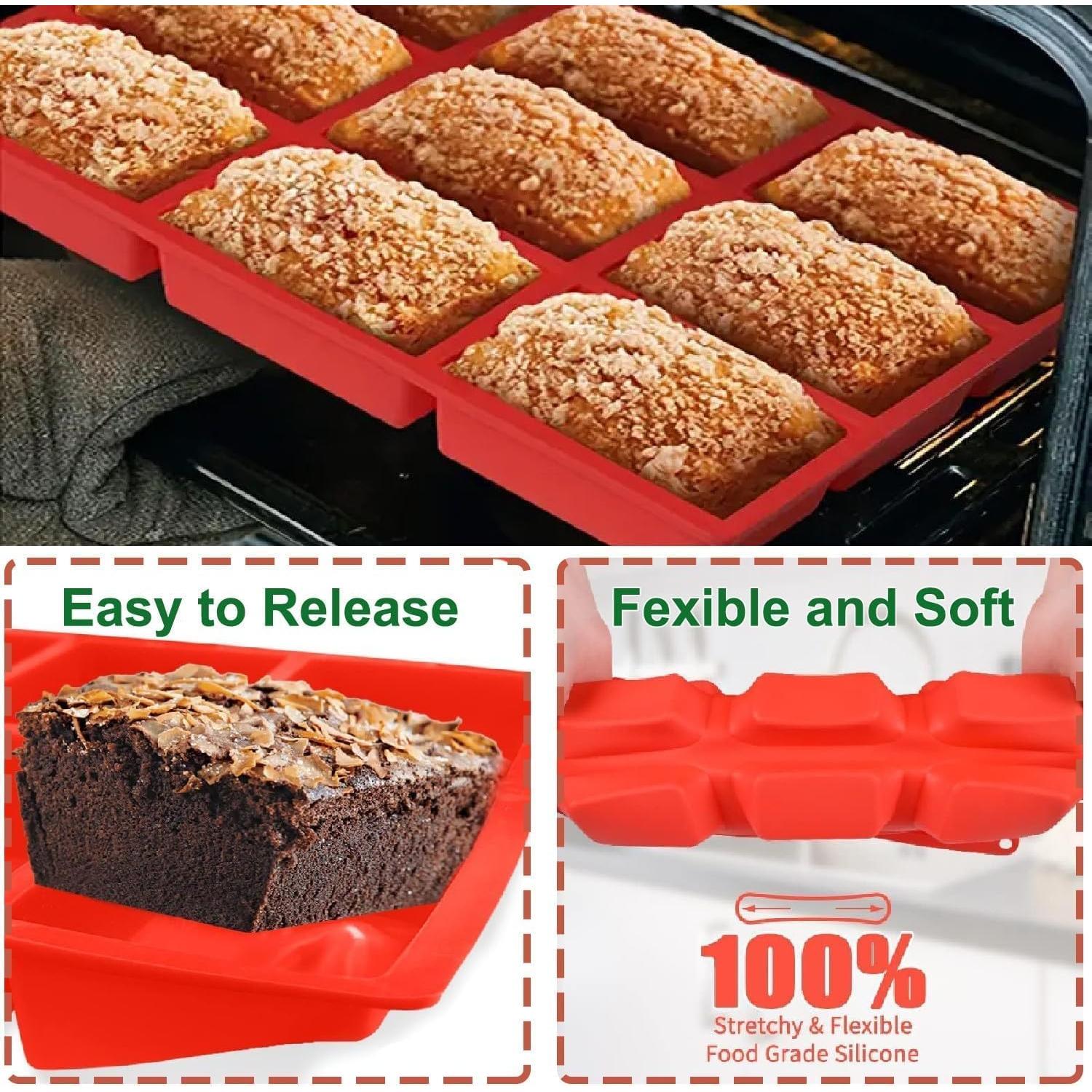 Molde Mini Pan de Silicona Bamutu 2 Piezas 18 Cavidades