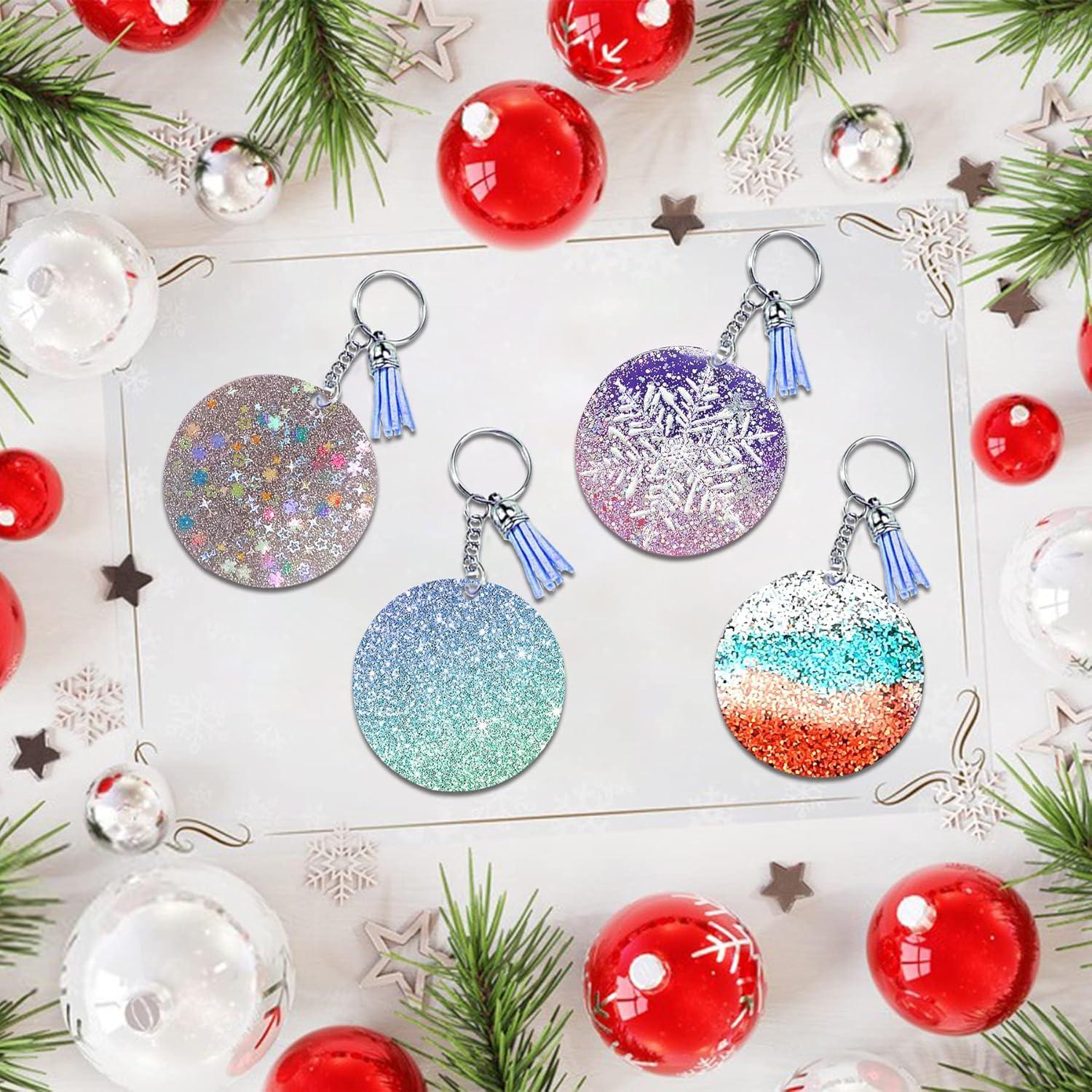 Moldes de Silicona Redondos PEVOGON 4 Pcs 7.62 cm Navidad