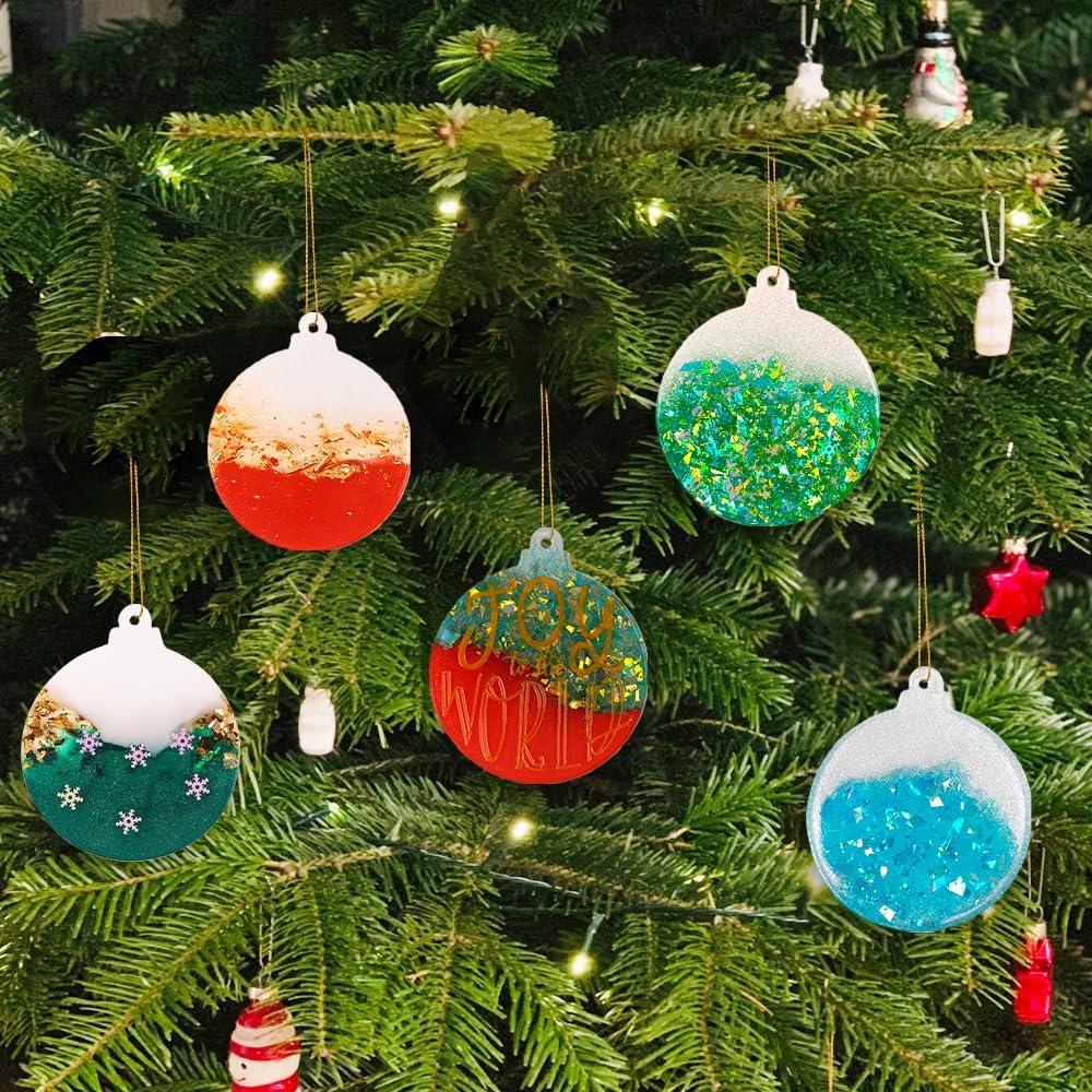 12 Moldes de Silicona Vellibring para Resina Navideña Azul